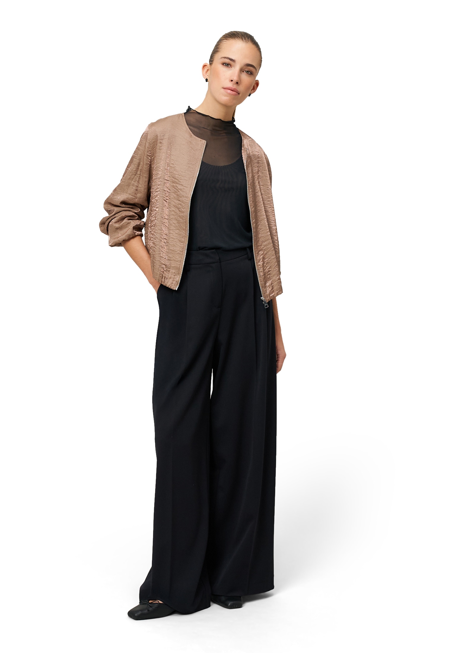 Zero Jackenblazer »Jacke mit Knittereffekt«