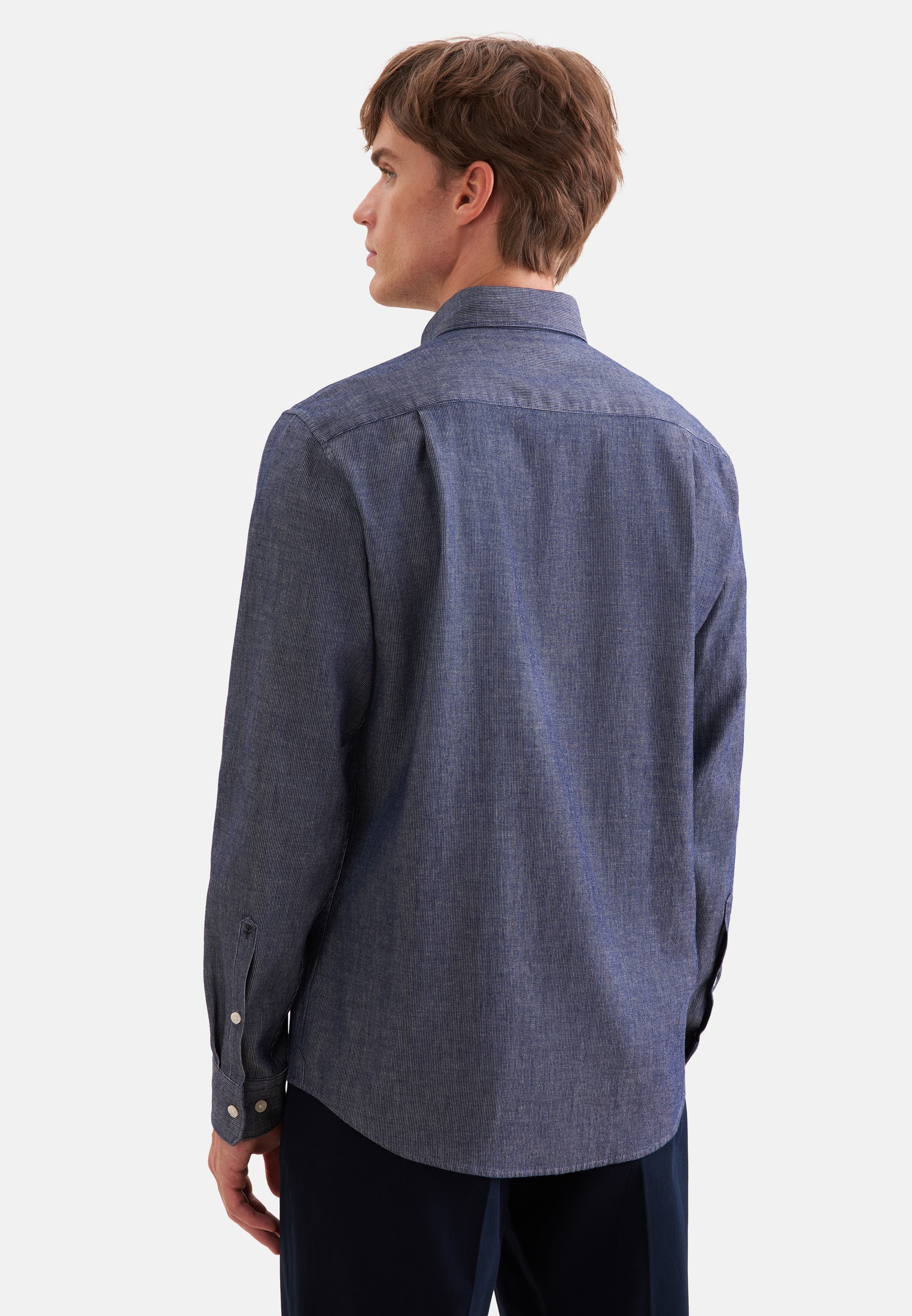 seidensticker Businesshemd Regular 1/1 Button-Down-Kragen Gestreift