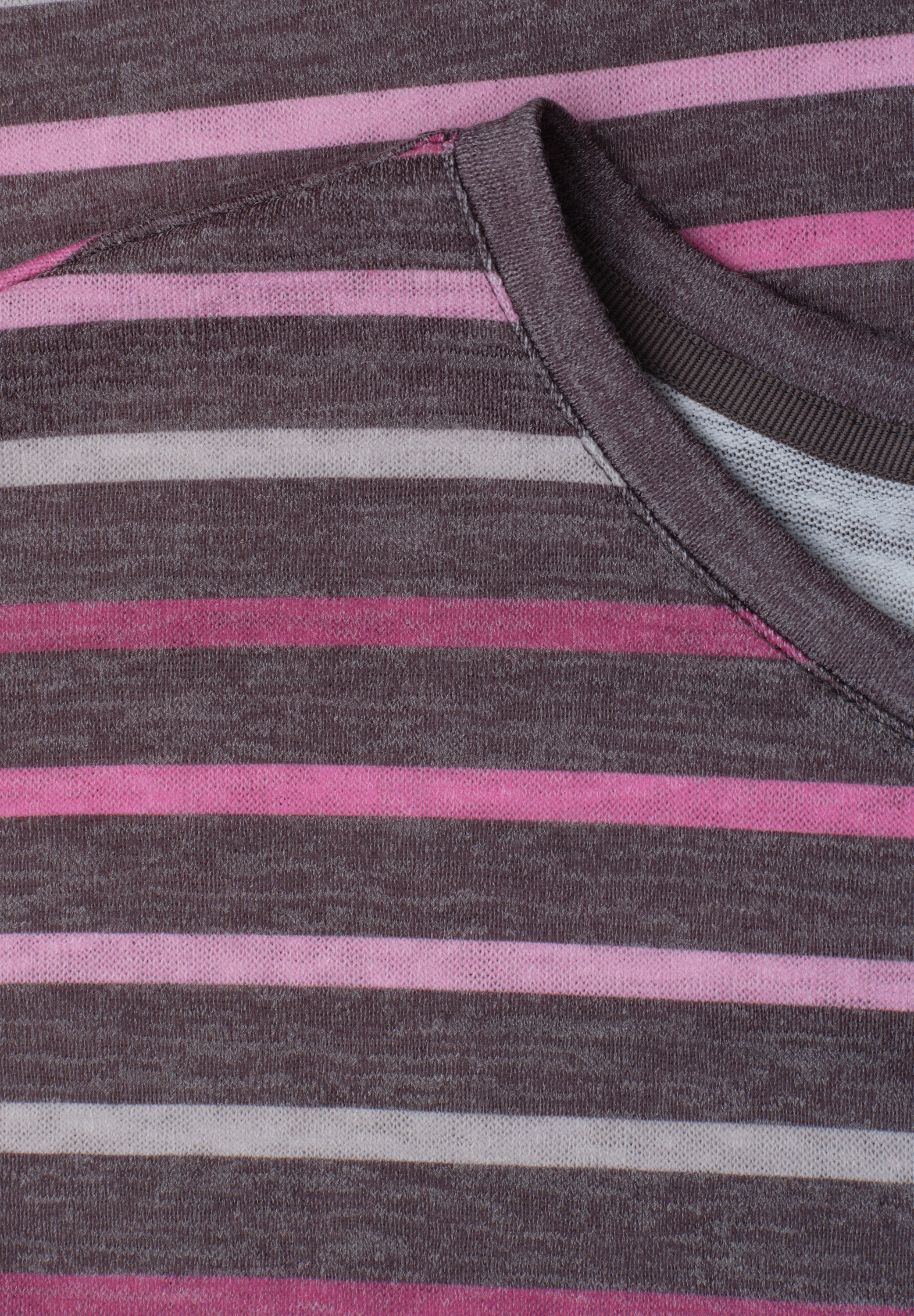 STREET ONE Shirttop Sommershirt mit überschnittenen Schultern