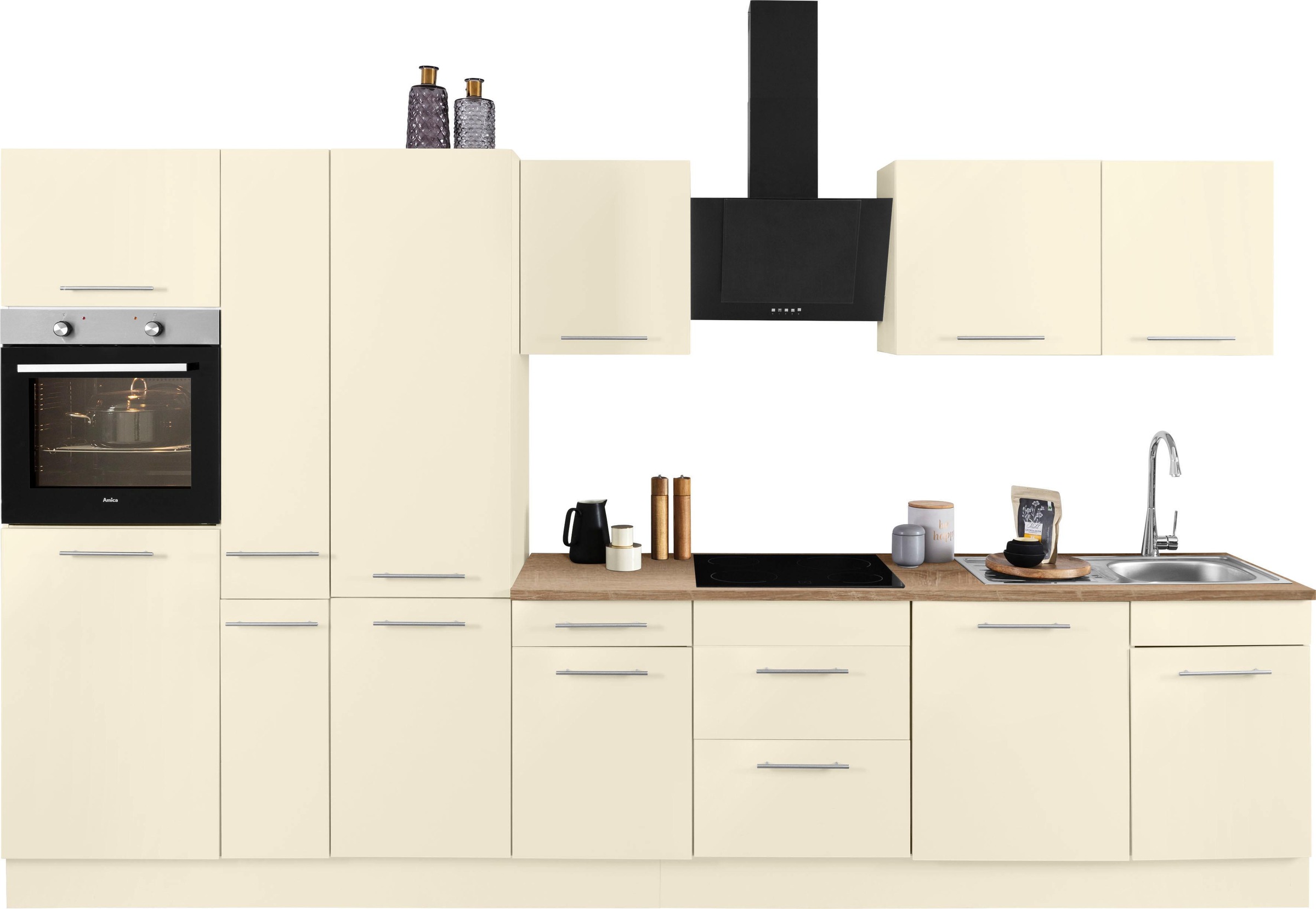 wiho Küchen Küchenzeile "Ela" Breite 360 cm, Soft-Close-Funktion, höhenverstellbare Füße
