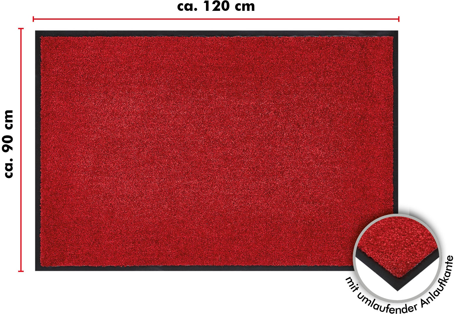 Andiamo Fußmatte »Super Wash & Clean, Made in Belgium«, rechteckig, 7 mm Höhe, Schmutzfangmatte, Uni Farben, rutschhemmend, waschbar