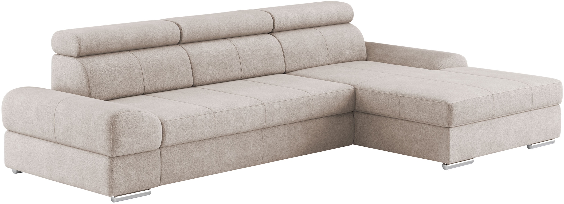 sit&more Ecksofa »Broadway L-Form«, inklusive Kopfteilverstellung, wahlweise mit Bettfunktion