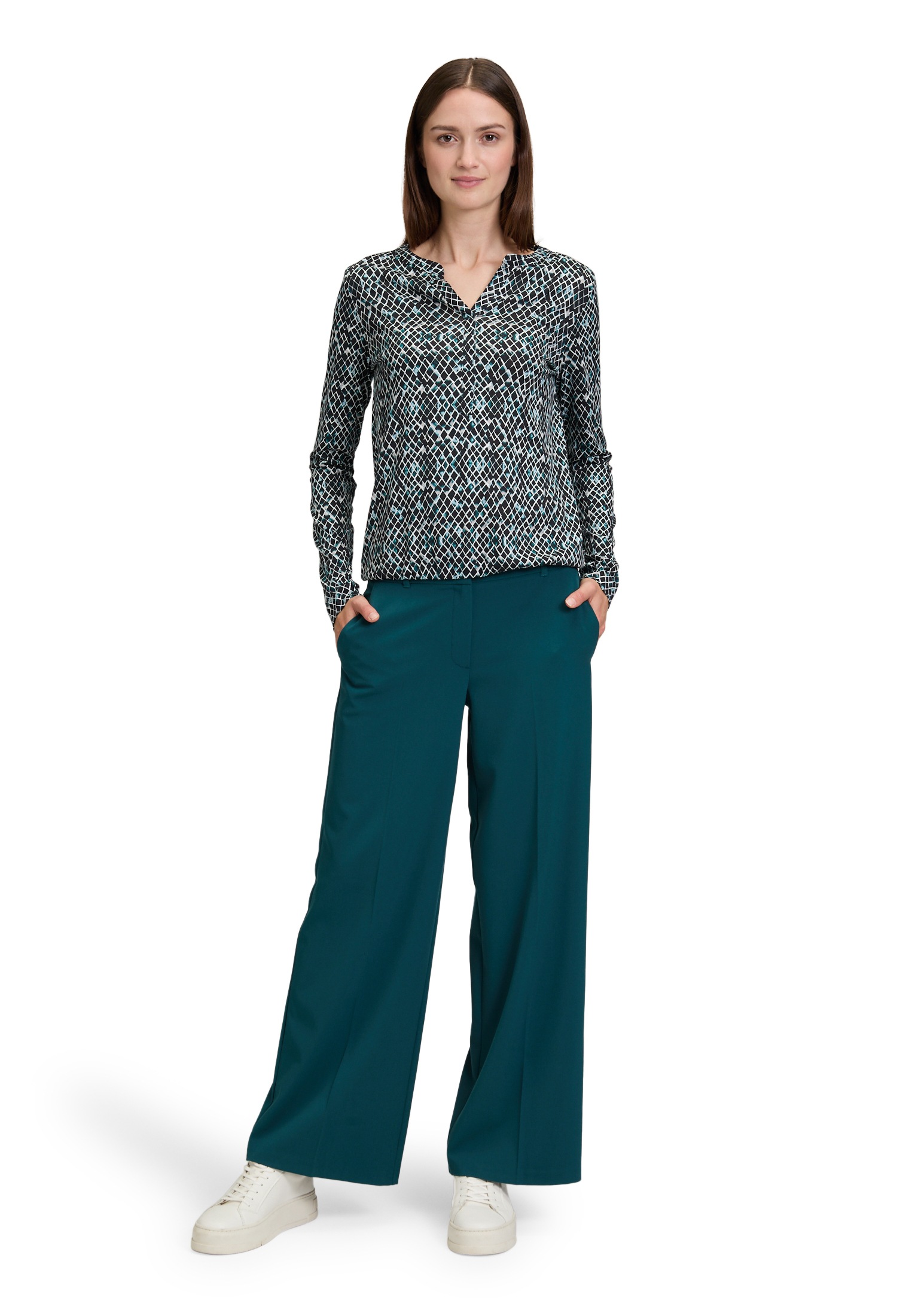Betty&Co Langarmshirt »Casual-Shirt mit verdeckter Verschlussleiste«