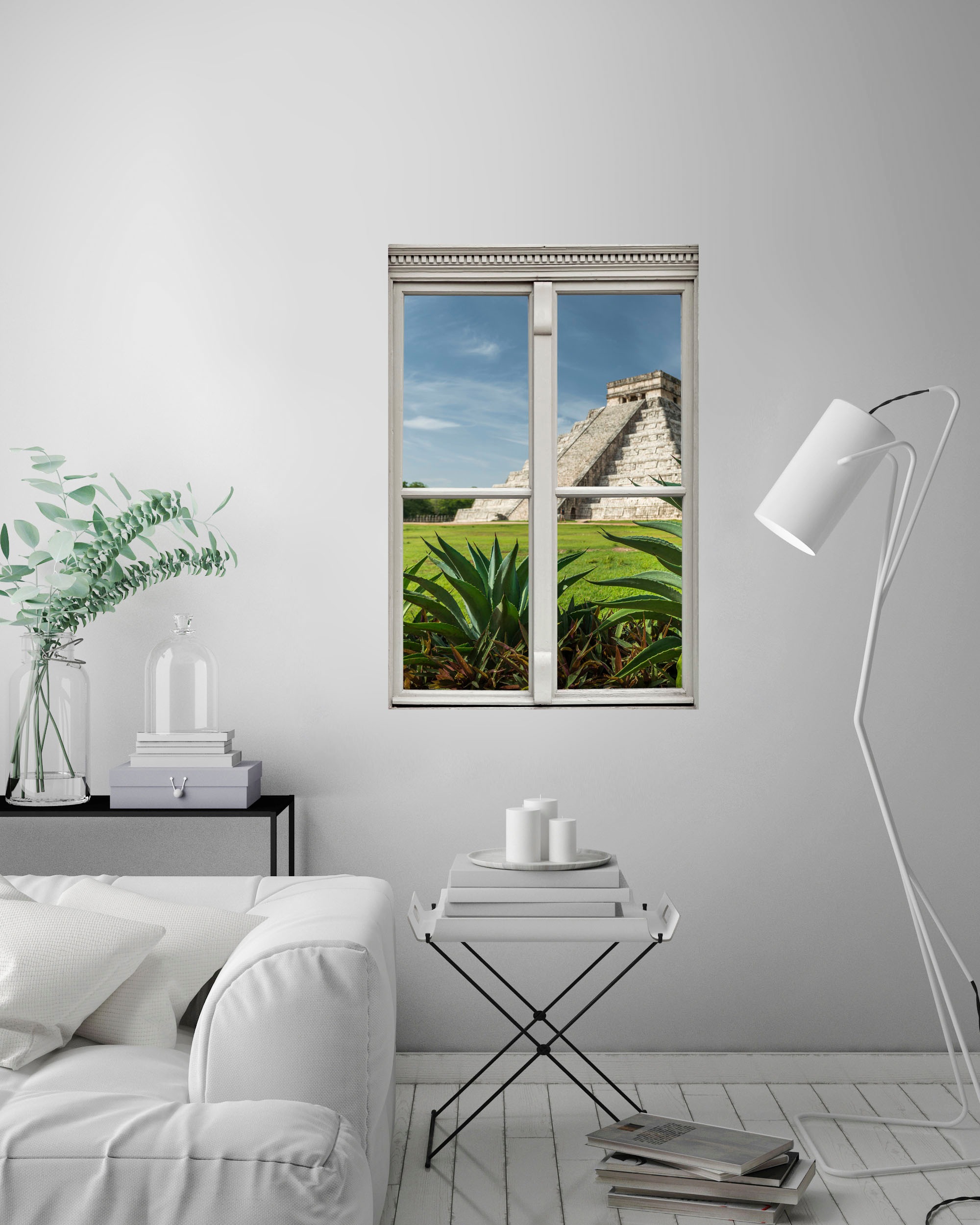queence Wandsticker »Chichen« Wandsticker, Wandbild, selbstklebend, 3D, Fenster