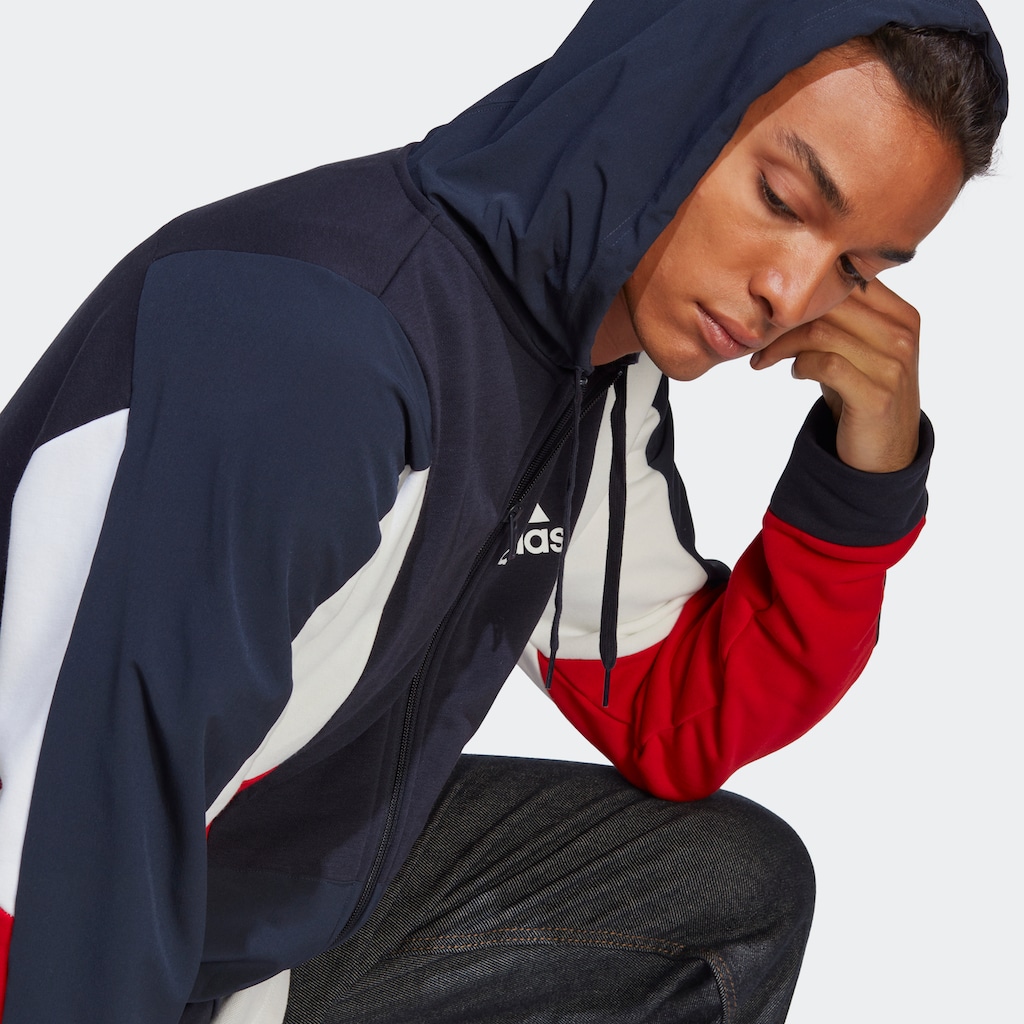 adidas Sportswear Kapuzensweatshirt »ESSENTIALS COLORBLOCK KAPUZENJACKE«