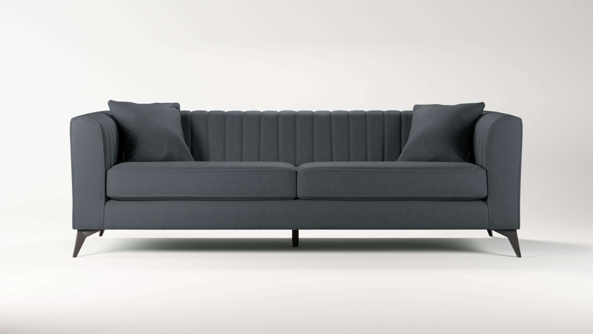 PLACES OF STYLE 4-Sitzer »MATTHEW elegantes Designsofa, Maße B/T/H: 231/86/74 cm« XXL, Steppung im Rücken, lose Sitzkissen, incl 2. Zierkissen