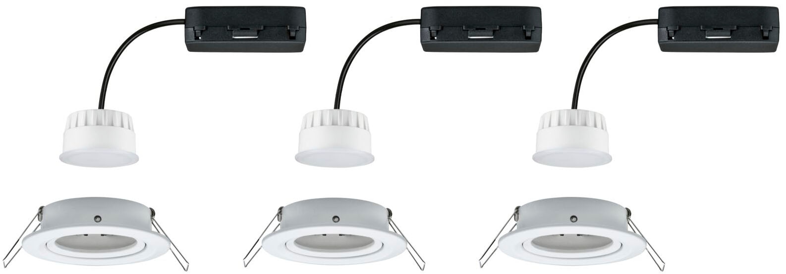 Paulmann LED Einbauleuchte »LED Einbauleuchte Nova Coin rund 84mm 50°« LED-Modul 3 Stk. Tageslichtweiß Memoryfunktion, Farbwechsler, Farbsteuerung, Dimmer, Smart Home