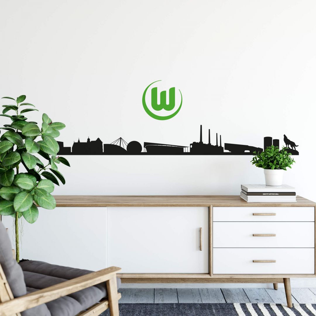 Wolfsburg Wall-Art Rechnung St.) Skyline Logo«, Wandtattoo kaufen mit »VfL (1 auf