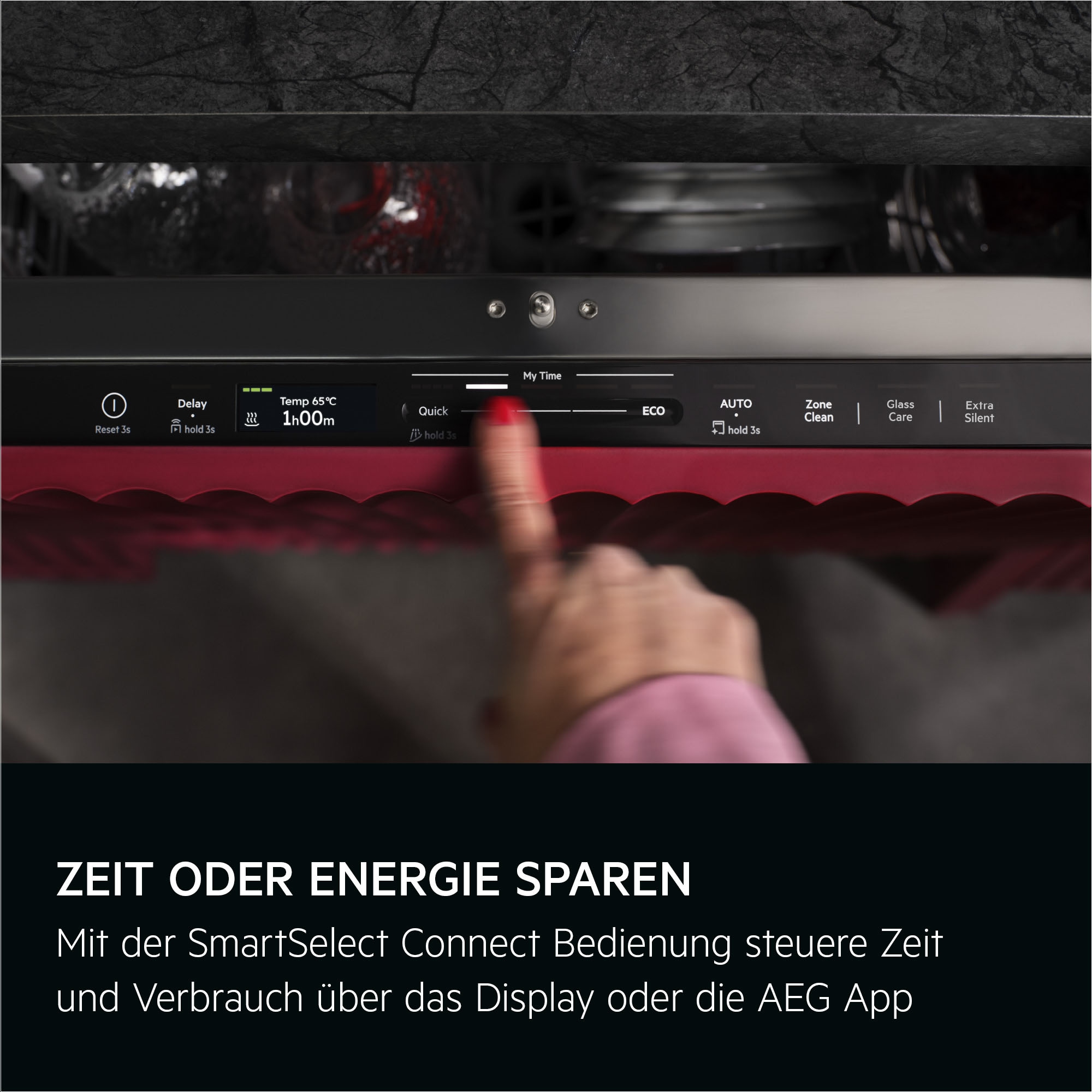 AEG vollintegrierbarer Geschirrspüler Serie 8000, 60 cm, WiFi »GI8200A2TC« 14 tlg. Maßgedecke Leise Spülmaschine 38 dB kraftvoll gegen Eingebranntes bei 8,4l Wasser