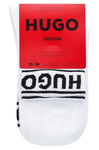 HUGO Underwear Freizeitsocken »2P SH LOGO CC W«, (Set, 2 Paar, 2er), mit Logobund
