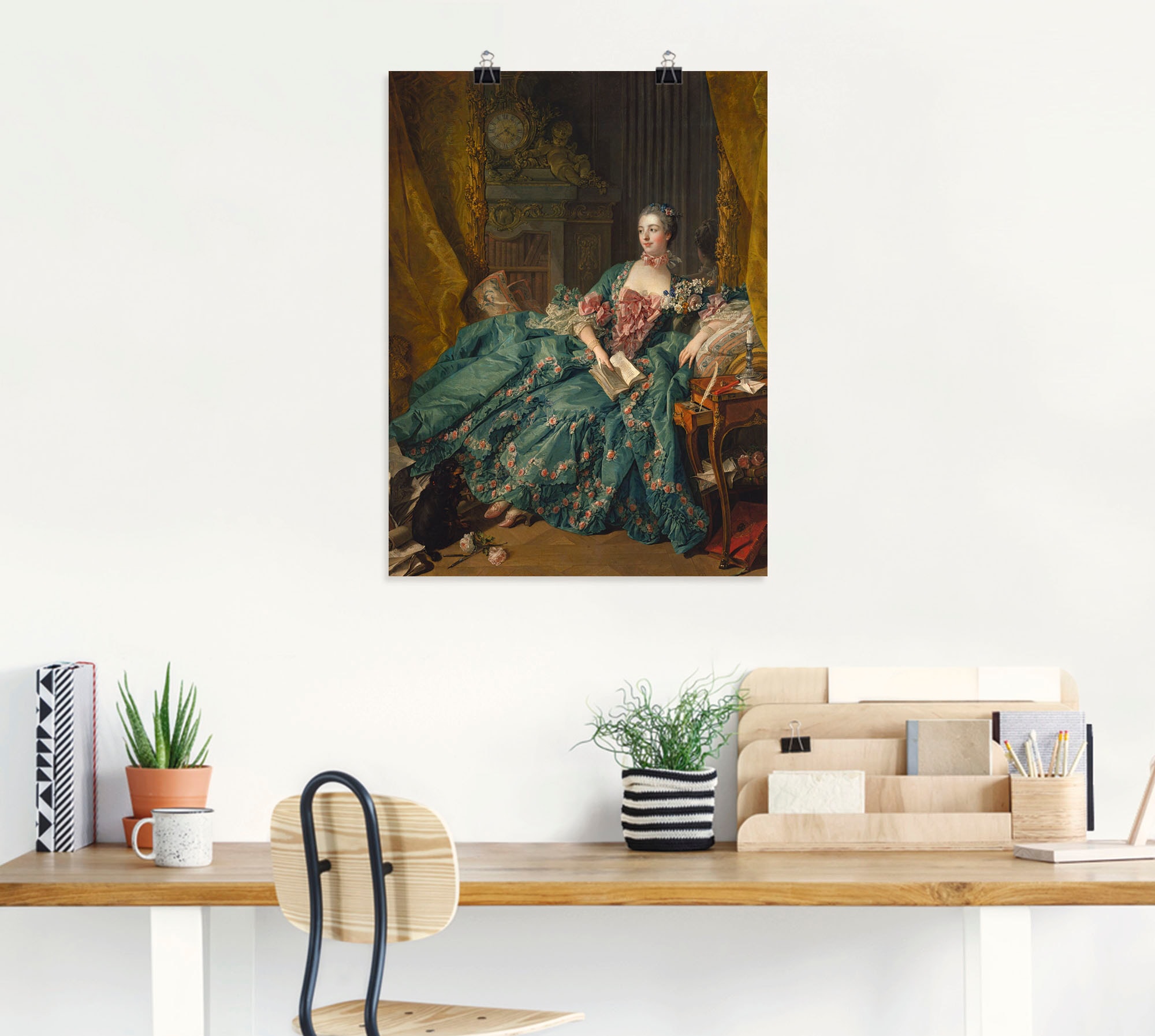 Artland Wandbild »Bildnis der Marquise de Pompadour. 1756« Frau 1 Stk. tlg. als Leinwandbild, Poster in verschied. Größen