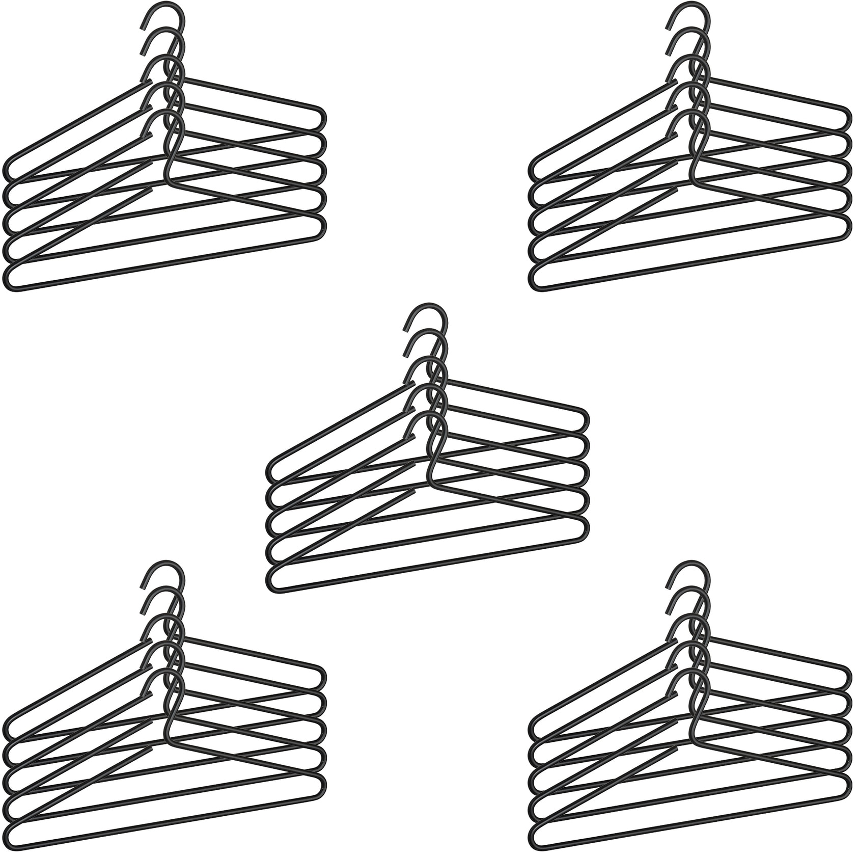 WENKO Kleiderbügel "Modell Lux" Garderobenbügel aus Aluminium, minimalistisches Design