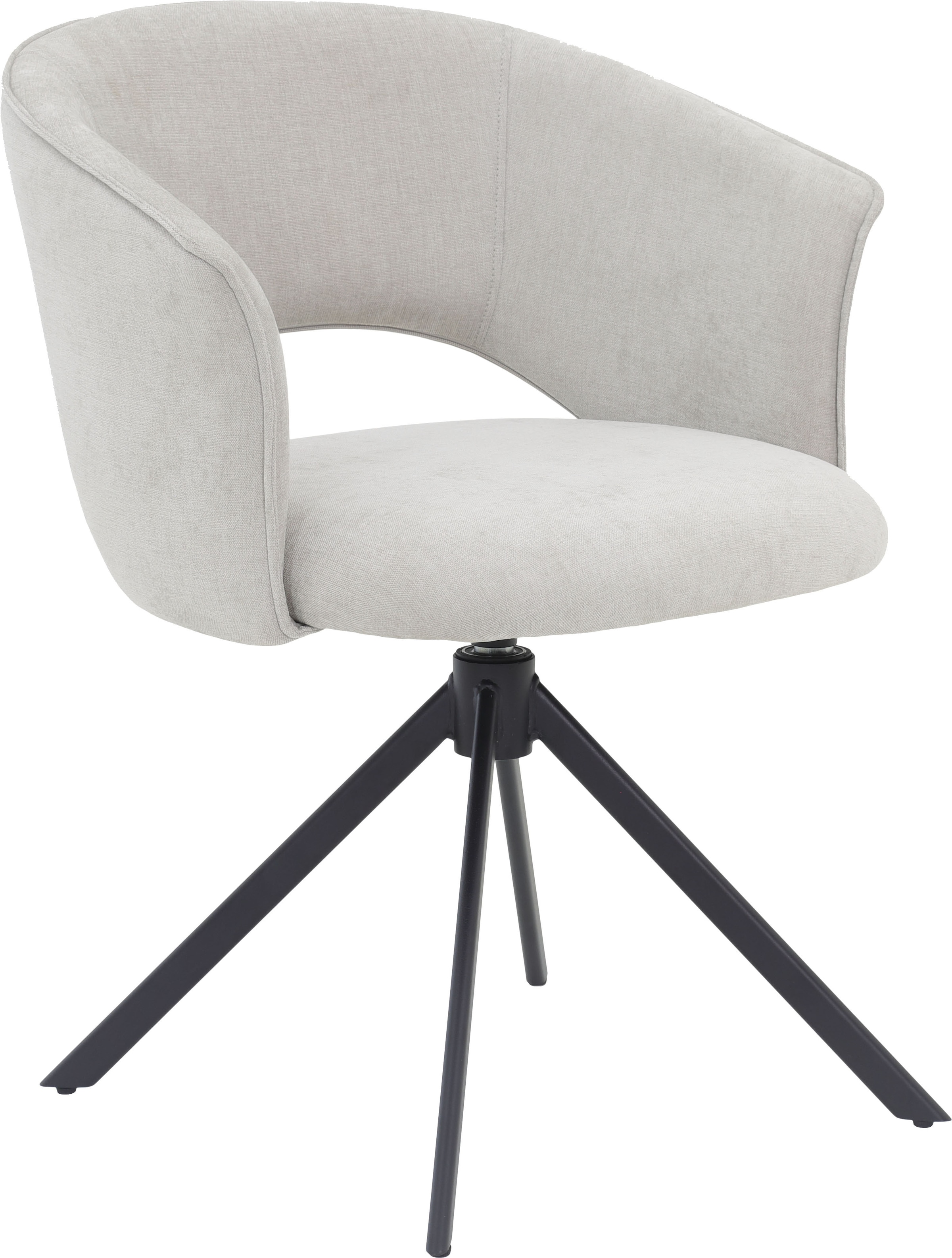 TOM TAILOR HOME Armlehnstuhl »CURVY ARMCHAIR«, (Set), 2 St., Chenille, mit Armlehnen, drehbar, Rückholfunktion, Rückenausschnitt