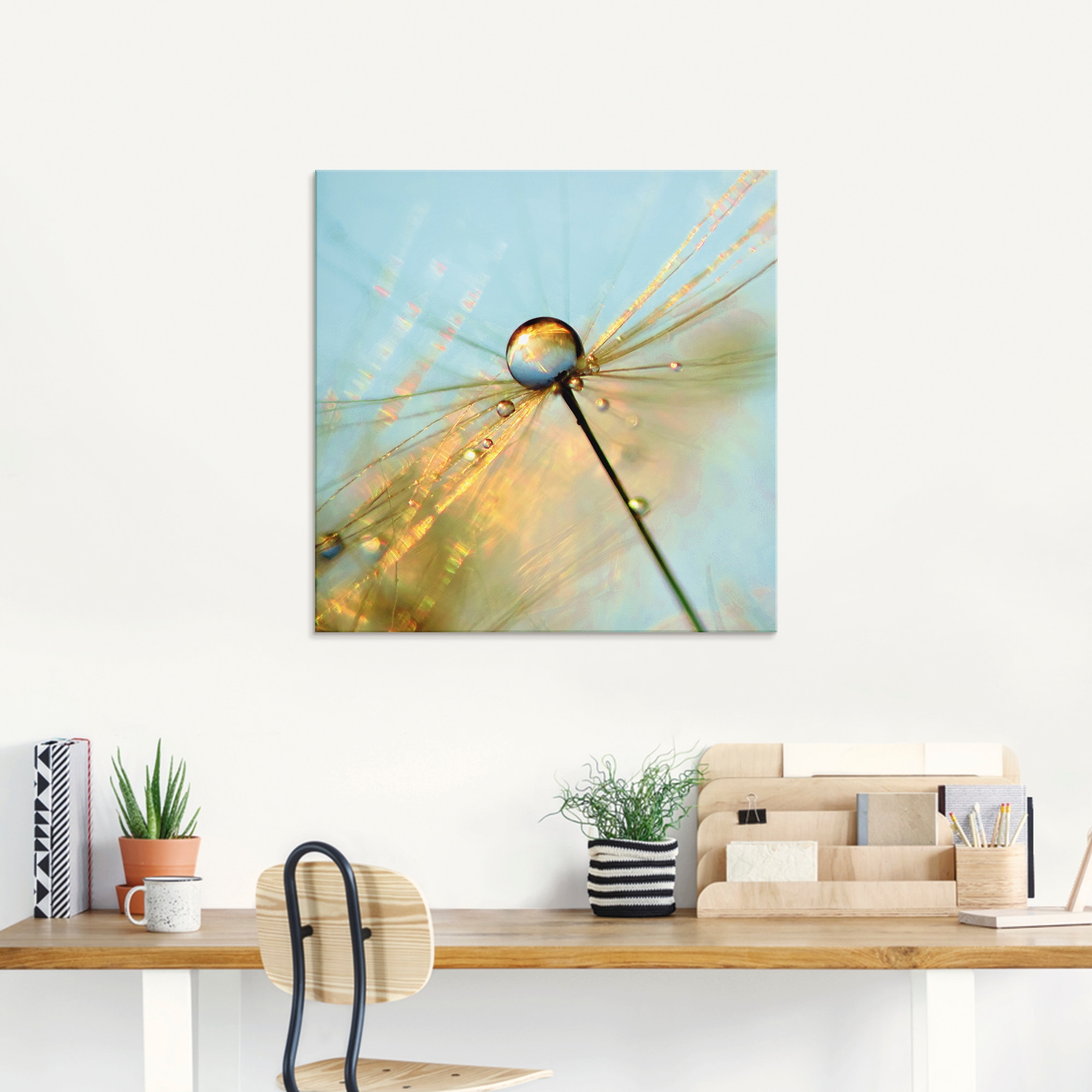 Artland Glasbild »Pusteblume Tautropfen II« Blumen 1 Stk. tlg. in verschiedenen Größen