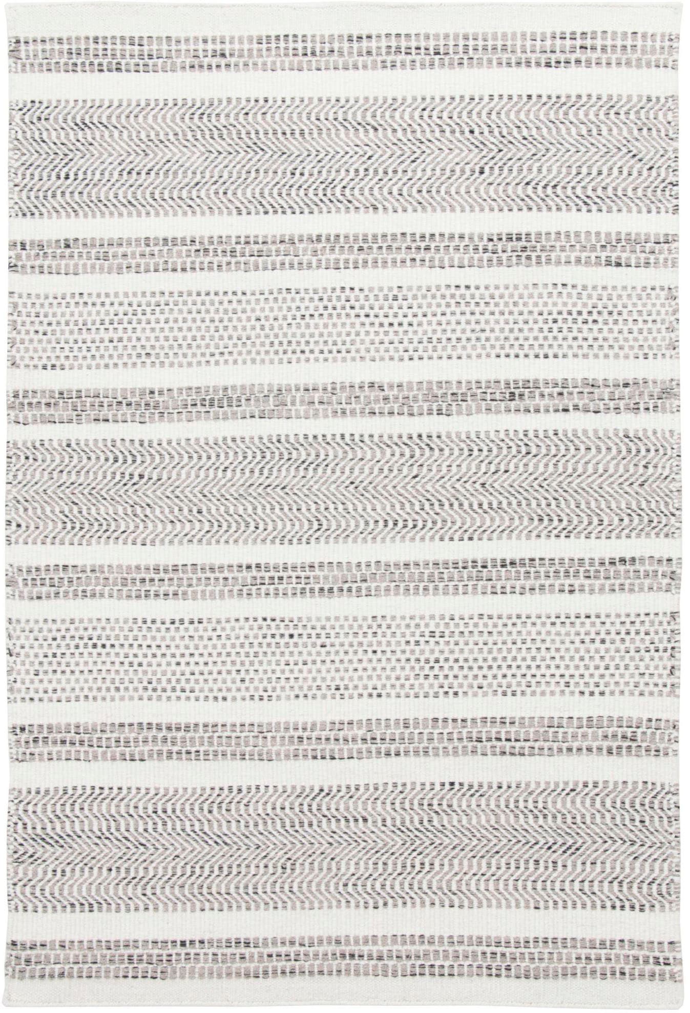 THEKO Wollteppich »TRONDHEIM 05«, rechteckig, 10 mm Höhe, Flachgewebe, gestreift, reine Wolle, handgewebt, Wohnzimmer