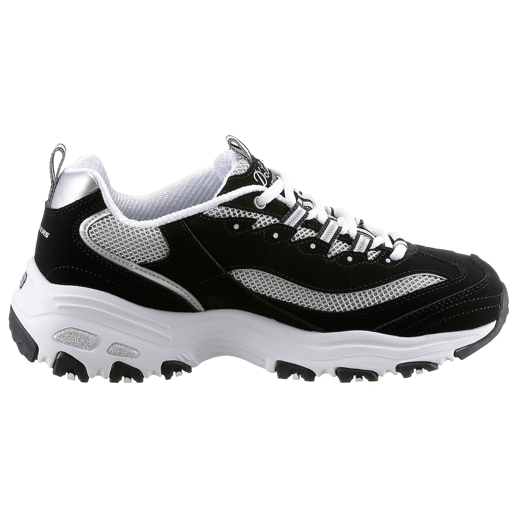 Skechers Sneaker »D'LITES - ROAM AROUND«, profilierter Gummi-Laufsohle, Freizeitschuh, Halbschuh, Schnürschuh