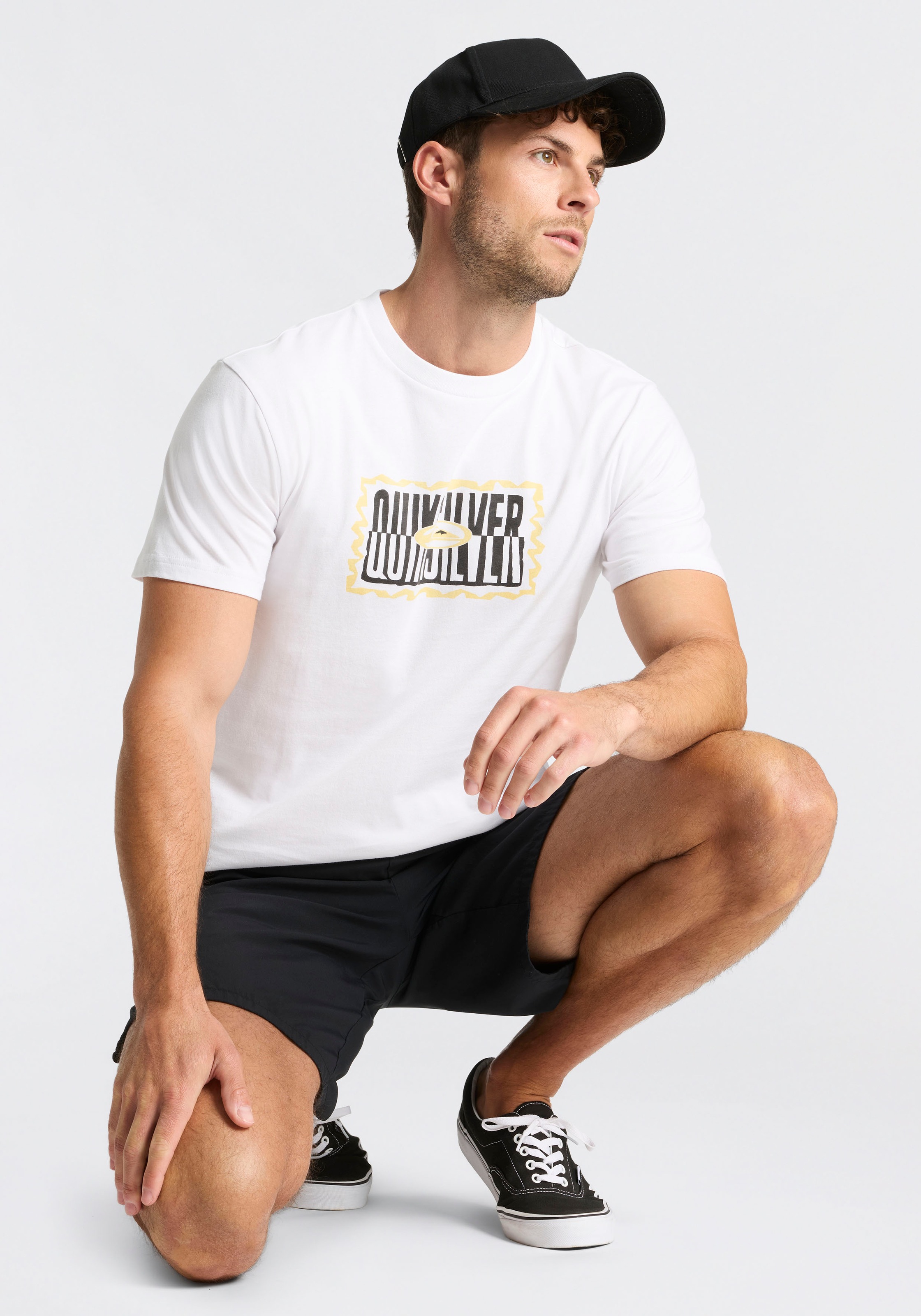 Quiksilver T-Shirt »WAYBACK TWISTED TIDES SHORT SLEEVE PACK« 2 2er-Pack, Kurzarm-Design, Rundhalsausschnitt, aus Baumwolle