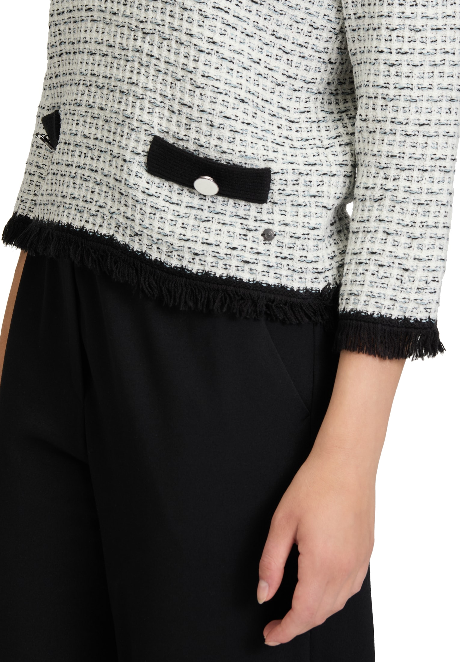 Betty&Co Strickpullover »Strickpullover mit Fransen«