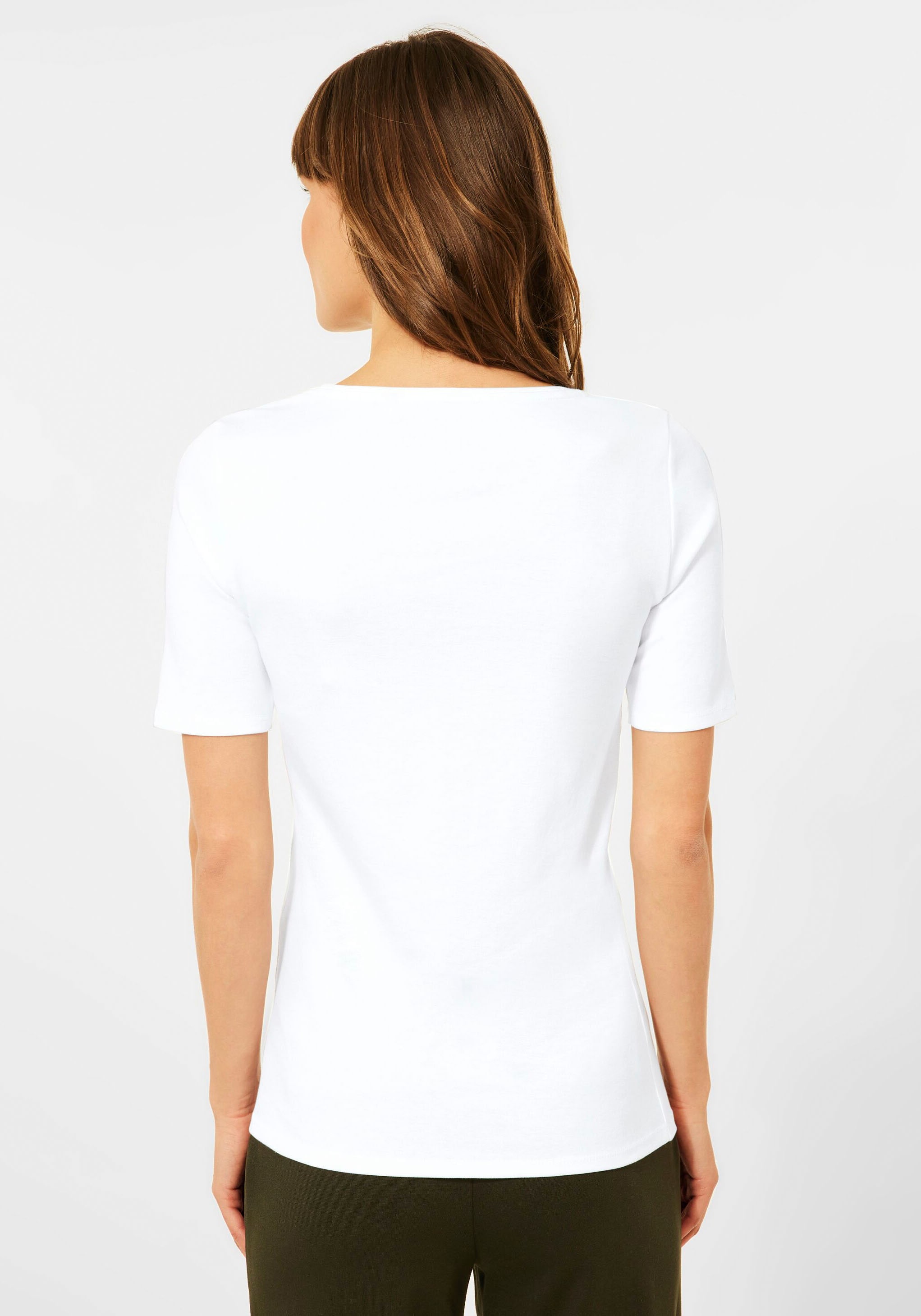 Cecil T-Shirt »Style Lena«, bei Unifarbe ♕ in