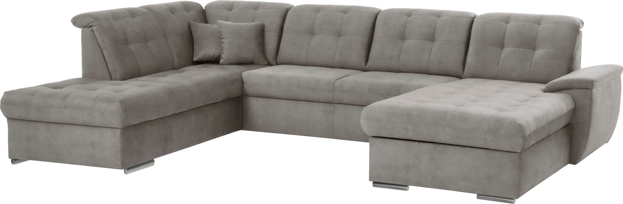 exxpo - sofa fashion Wohnlandschaft »Durango, aufwendige Sitz- und Rückenverarbeitung, bequem, U-Form«, inkl. Kopfteilverstellung, wahlweise mit Bettfunktion und Bettkasten