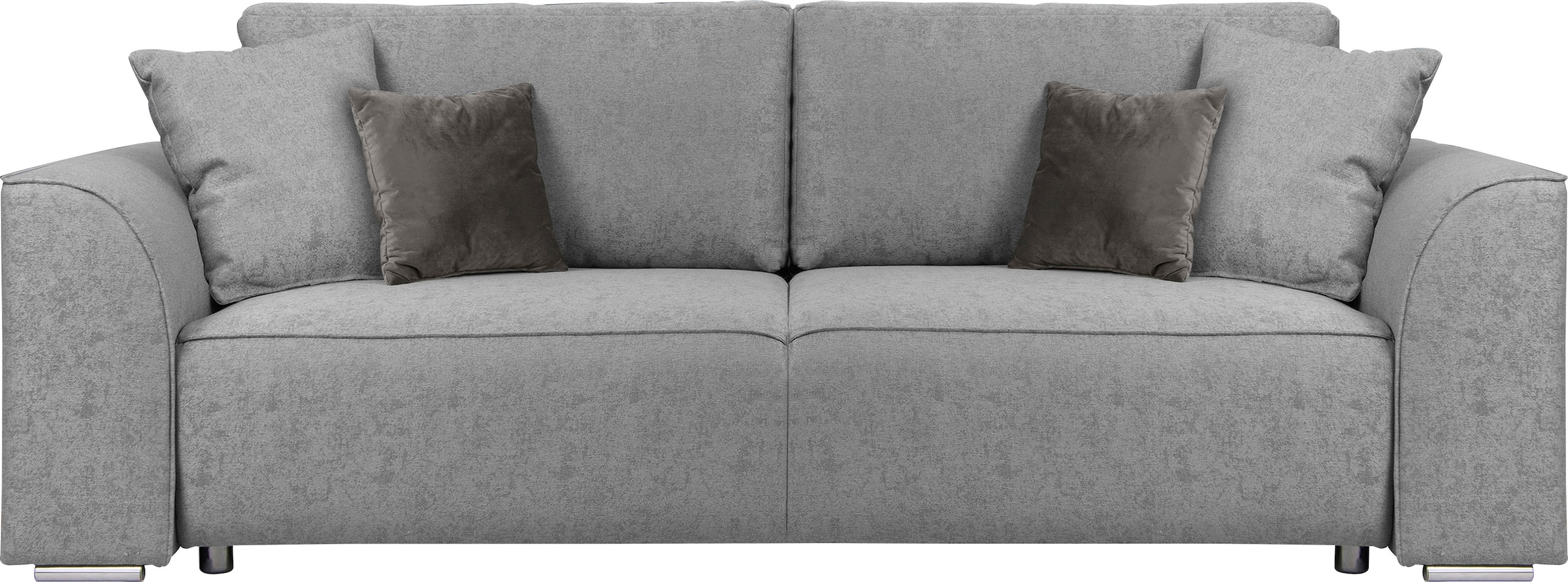 INOSIGN 3-Sitzer »BEATRICE, B: 250 cm - wahlweise mit Bettfunktion« u. Bettkasten, incl. 2 Zierkissen