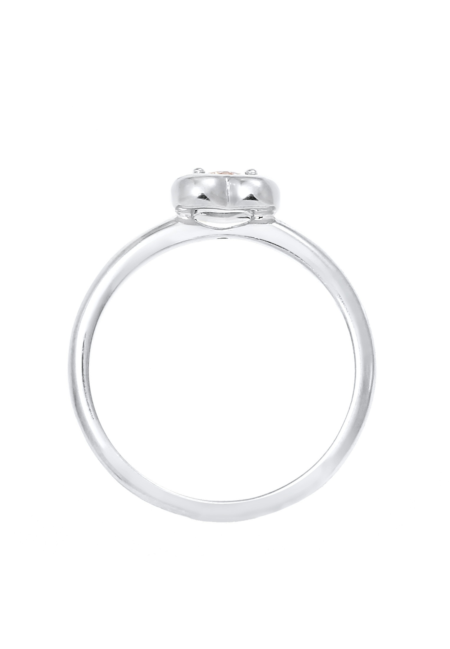Elli Silberring »Ring Ring Herz Zirkonia Funkelnd Liebe 925 Silber«