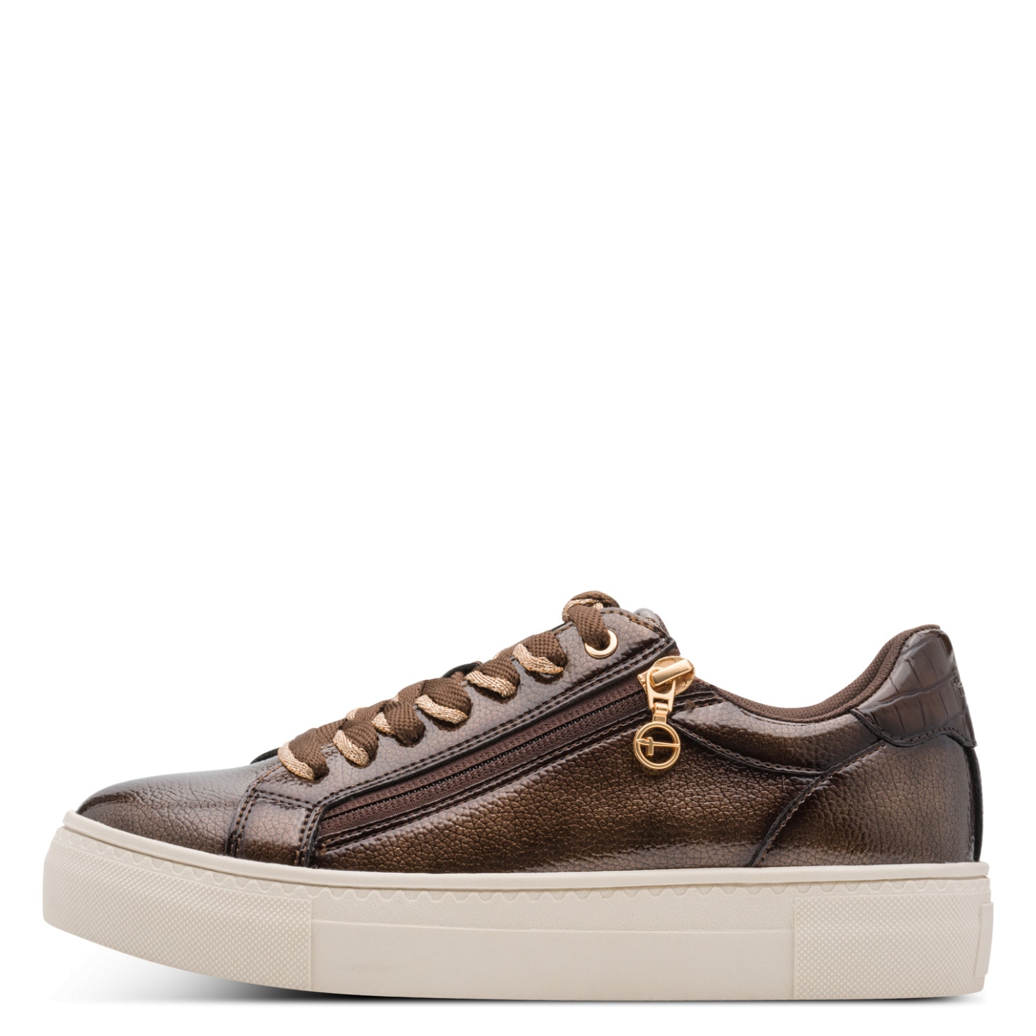Tamaris Plateausneaker  Freizeitschuh, Halbschuh, Schnürschuh mit T-Logoanhänger