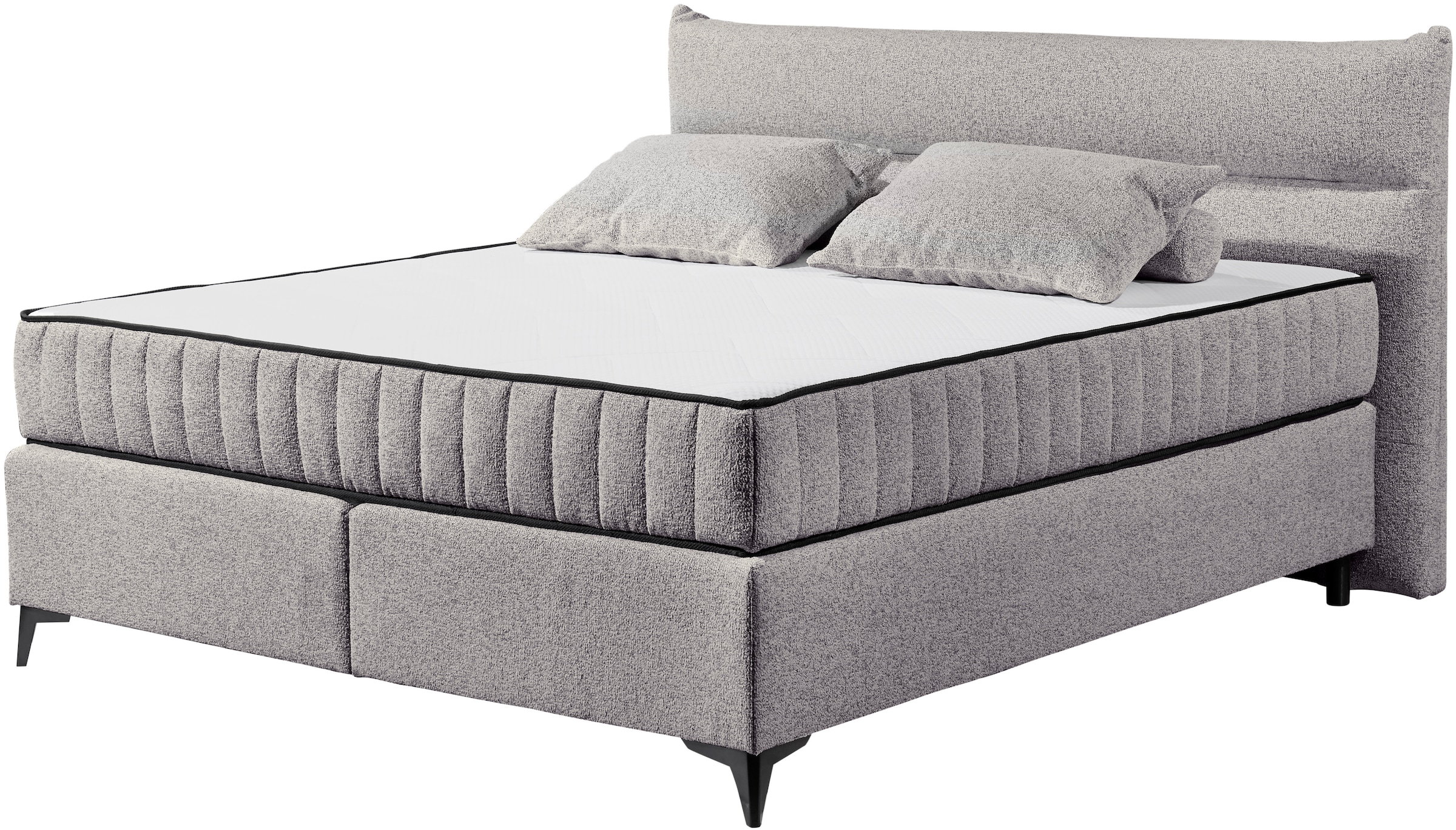 ED EXCITING DESIGN Boxspringbett »Vlieland«, Premium 9-Zonen-Tonnentaschenfederkern Duo-Matratze mit Kokosmatte