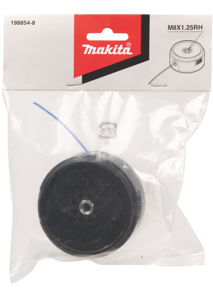 Makita Fadenspule, (1 St.), 1-Fadenkopf Tap&Go, M8x1,25RH, 1,6 mm, Four-Leaf Mähfaden