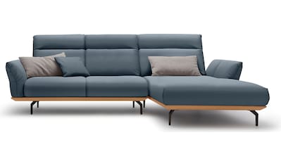hülsta sofa Ecksofa »hs.460«, Sockel in Eiche, Winkelfüße in Umbragrau, Breite 298 cm kaufen