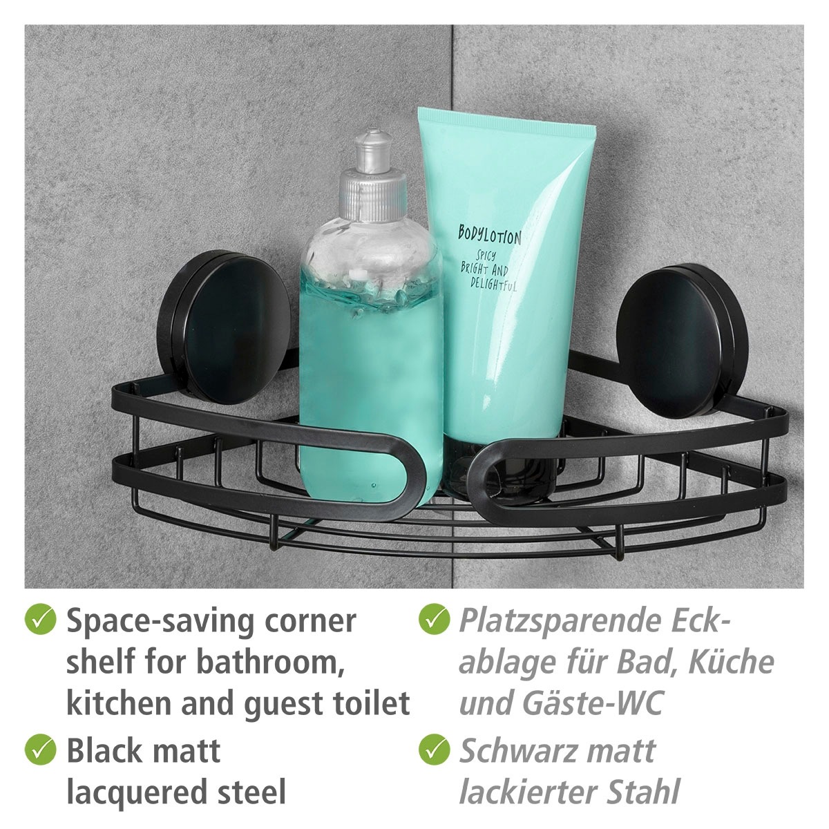 WENKO Duschregal »Static-Loc® Plus Pavia«, Badezimmer-Ablage, Befestigen ohne bohren