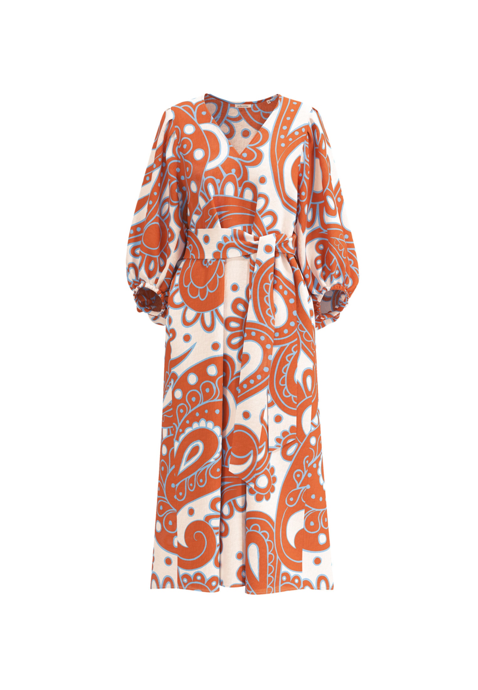 seidensticker Sommerkleid »Schwarze Rose«, 3/4-Arm V-Neck Paisley