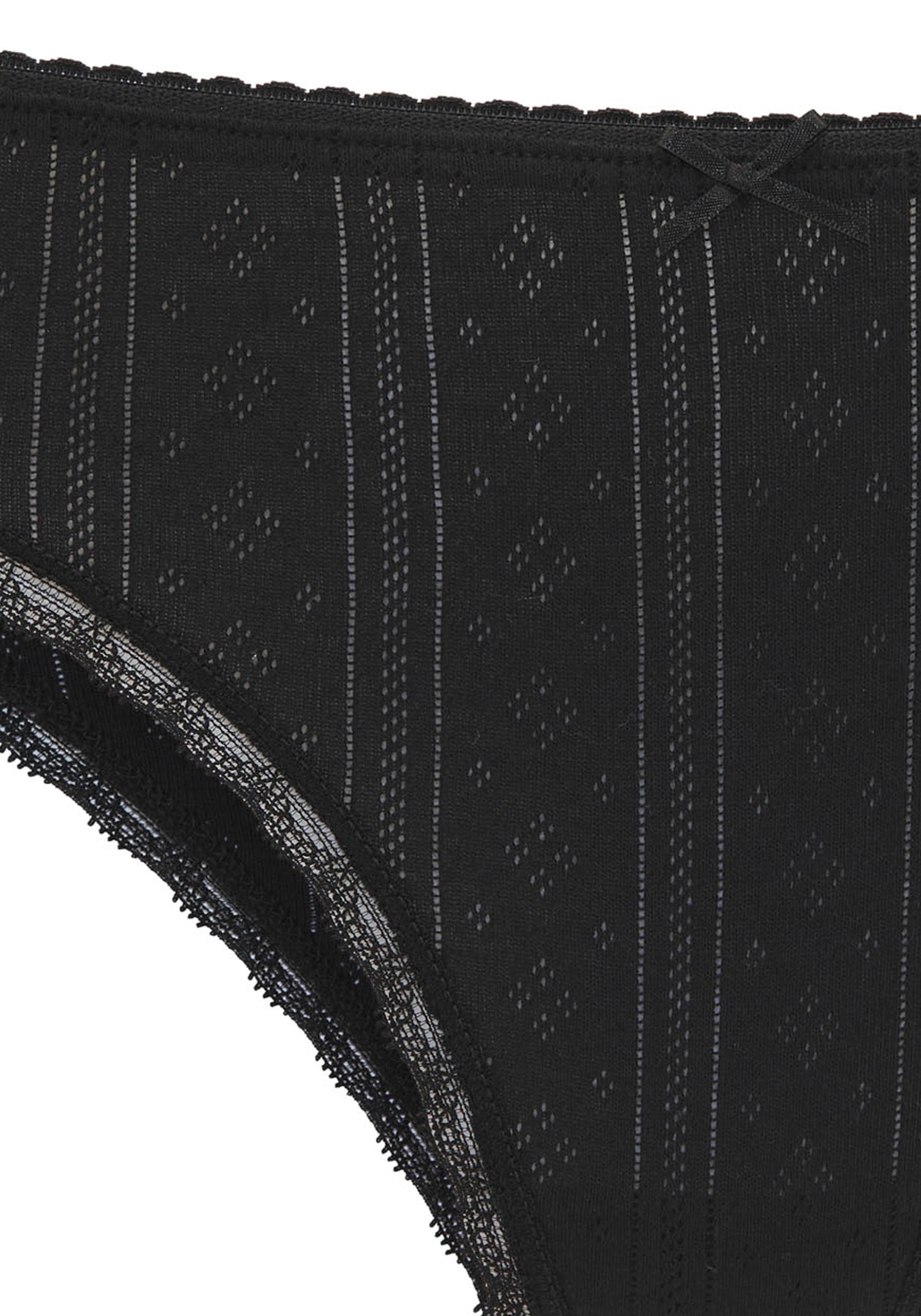 Vivance Jazz-Pants Slips 3er-Pack,  aus weichem Pointelle-Strick mit Spitze