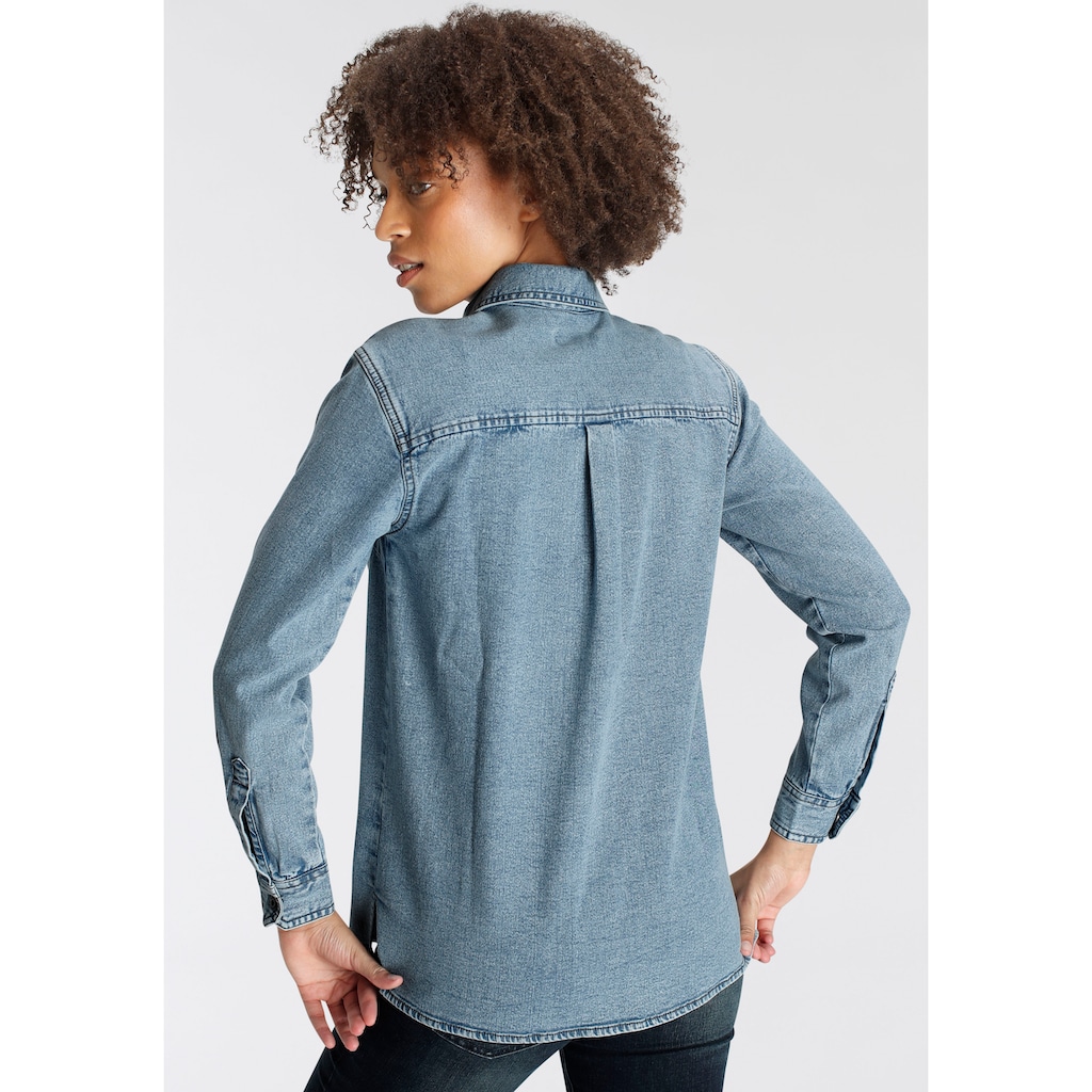 Arizona Jeansjacke »Shacket Denim - Hemdjacke«, Weiter geschnitten