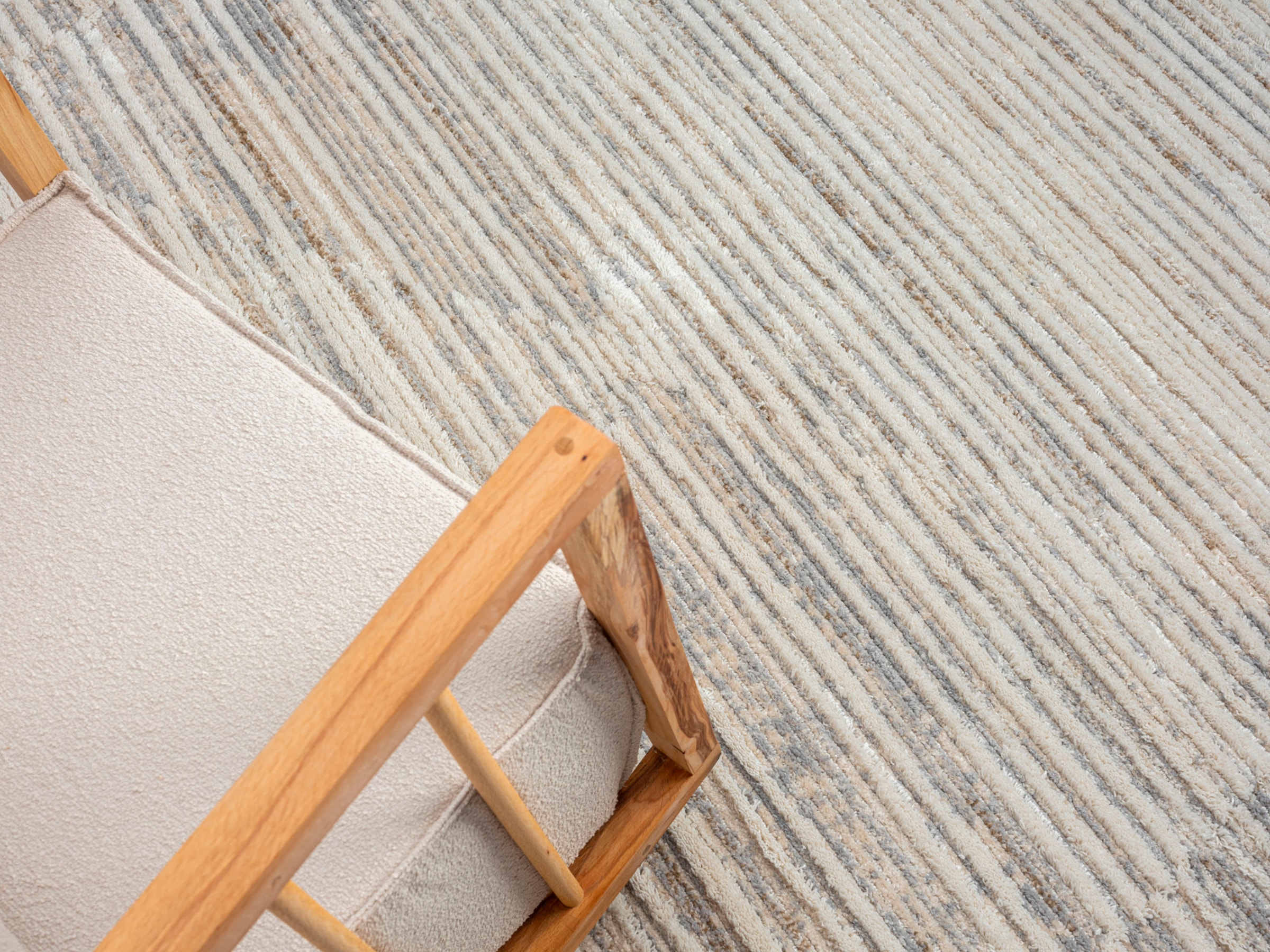 Myflair Möbel & Accessoires Teppich »Enya 2, LAGERRÄUMUNG!« rechteckig 15 mm Höhe Shaggy im Skandi Look, Hoch-Tief Effekt, leicht glänzend, flauschig