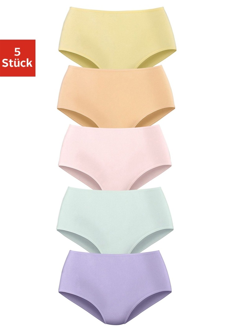 Taillenslip, (Packung, 5 St.), aus elastischer Baumwoll-Qualität