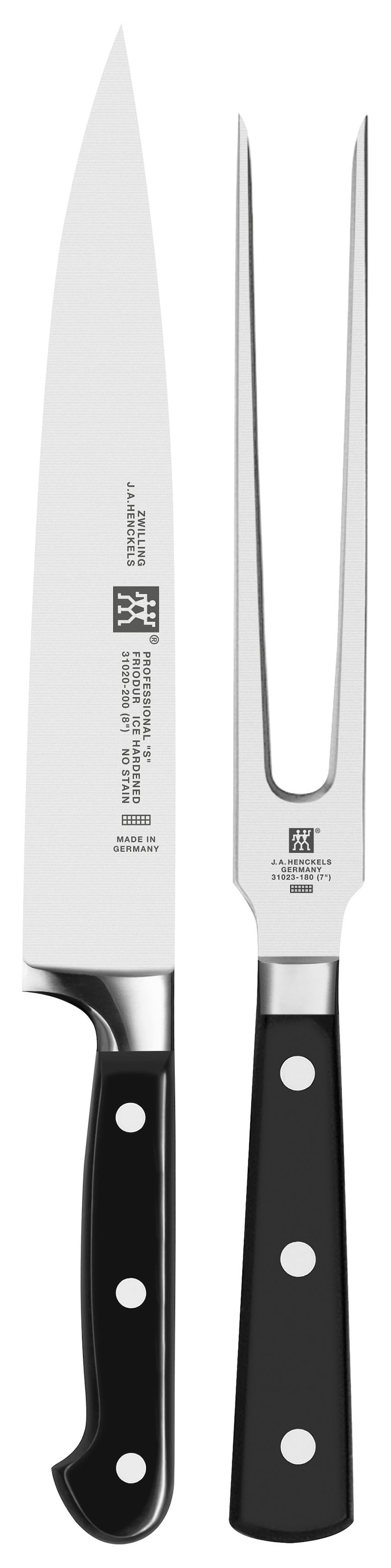 Zwilling Messer-Set »SIGMAFORGE® Professional S«, (Set, 2 tlg., 1  Fleischmesser (20 cm), 1 Fleischgabel (18 cm), Edelstahl 18/10, aus einem  Stück geschmiedet mit 3 Jahren XXL Garantie