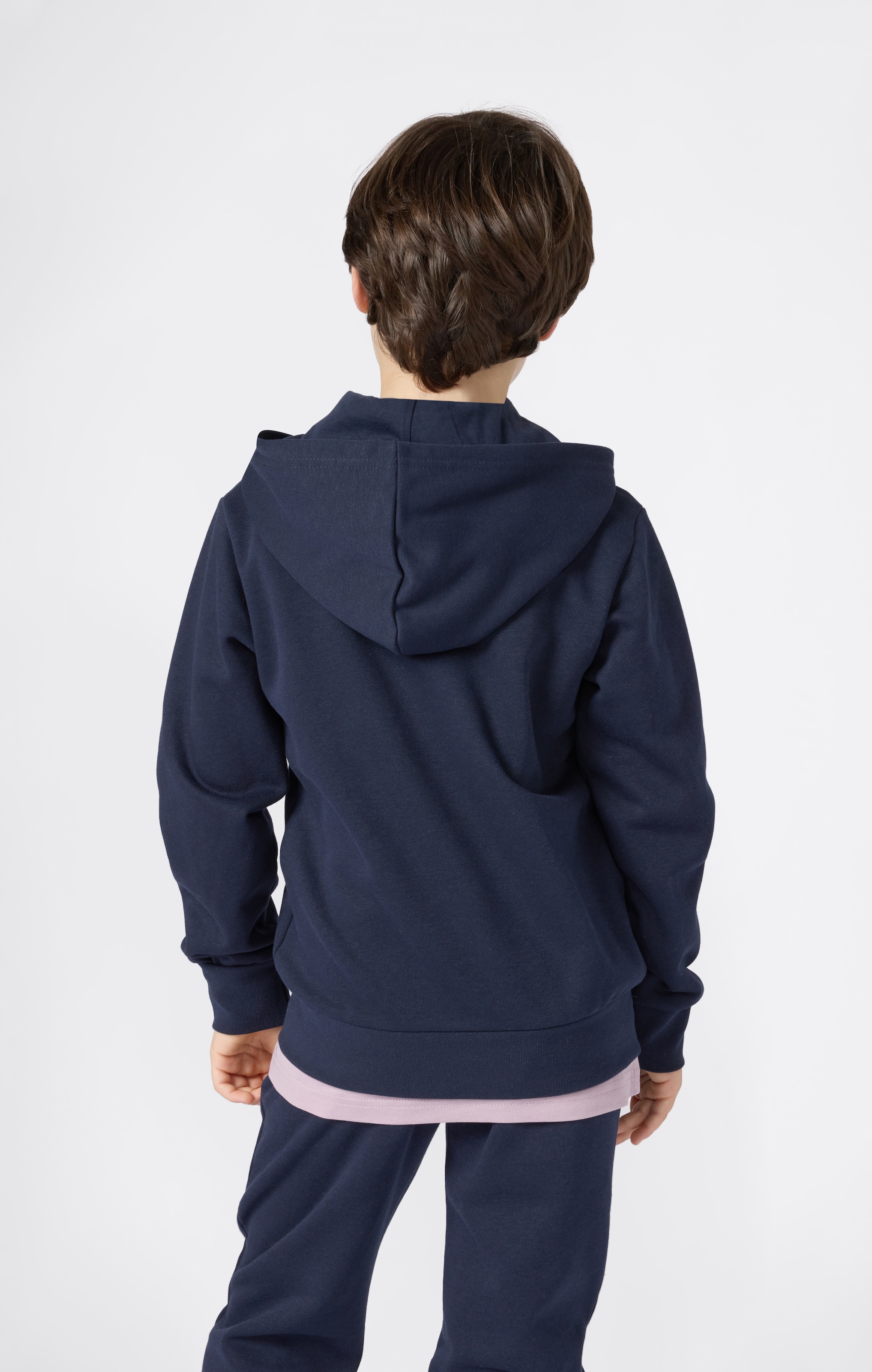 Champion Kapuzensweatjacke »BASICS Fleece Full Zip Sweatshirt« mit Kapuze und Kordelzug, aus Baumwolle und Polyester, für Kinder