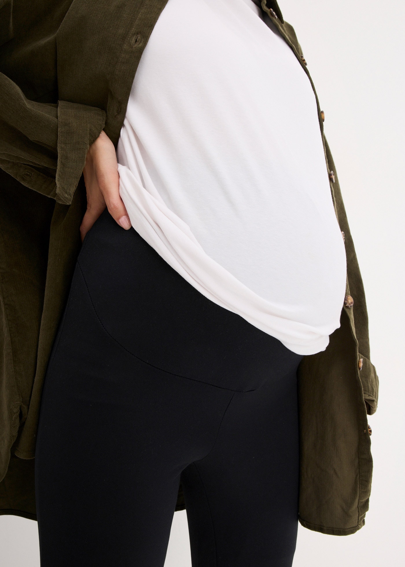 bonprix Umstandsleggings  leicht angeraute Innenseite, Skinny Fit, breites Bauchband