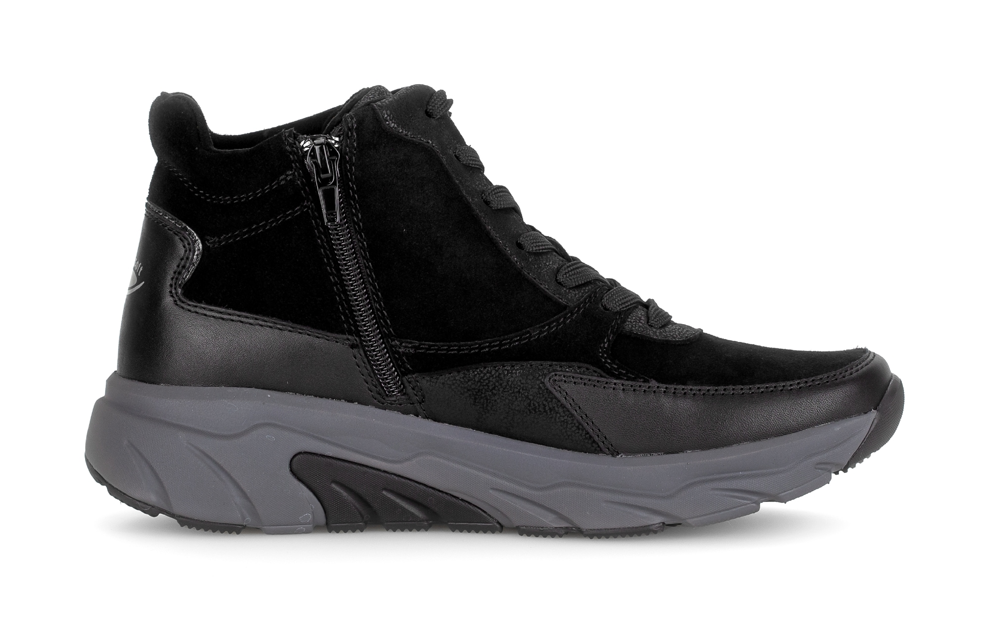 Gabor Rollingsoft Keilsneaker, Schnürboots, High Top-Sneaker, Komfortschuh, gepolsterter Schaftrand