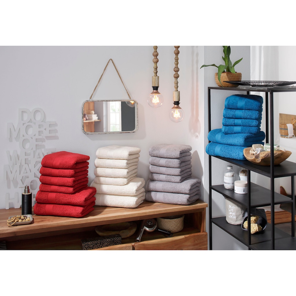 Home affaire Badetücher »Eva«, (2 St.), Premium-Qualität, Handtuchset aus 100 % Baumwolle
