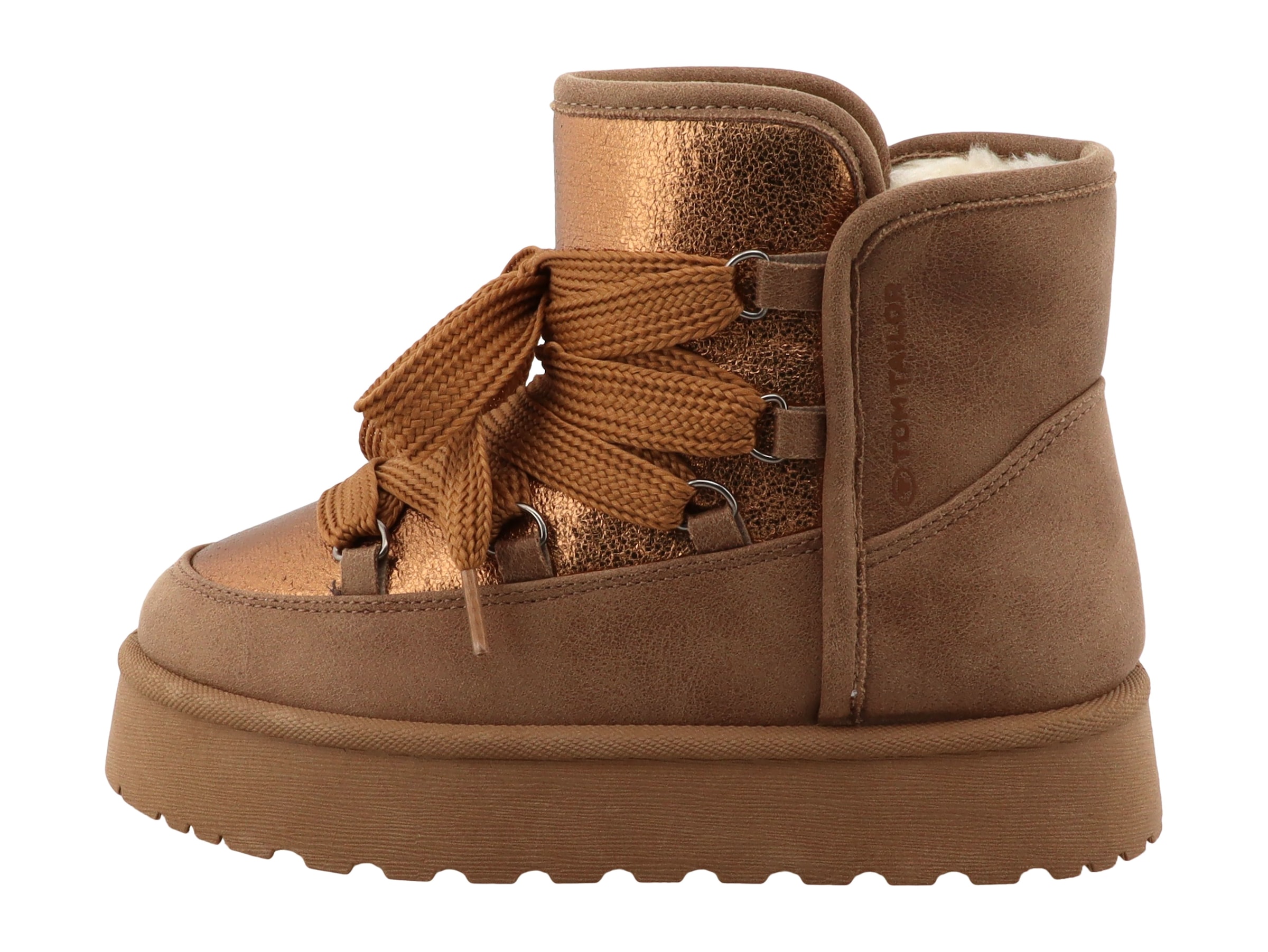 TOM TAILOR Winterboots  Schnürboots, Schlupfboots mit aufgesetzter Schnürung