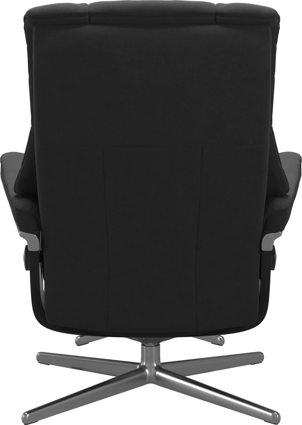 Stressless® Relaxsessel »Mayfair«, (Set, Relaxsessel mit Hocker), mit Hocker, mit Cross Base, Größe S, M & L, Holzakzent Schwarz
