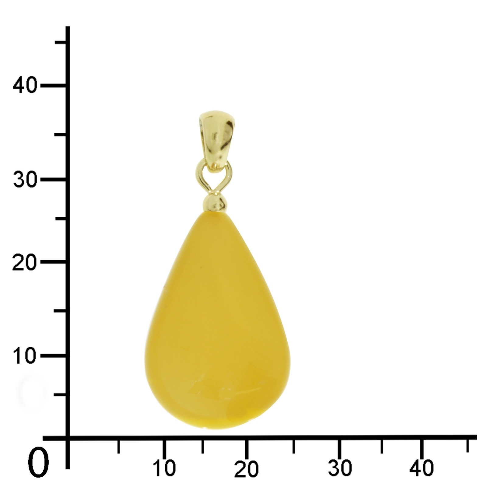 OSTSEE-SCHMUCK Kettenanhänger »- Tropfen flach, ca. 22 mm lang - Gold 585/000 - Bernstein -,«