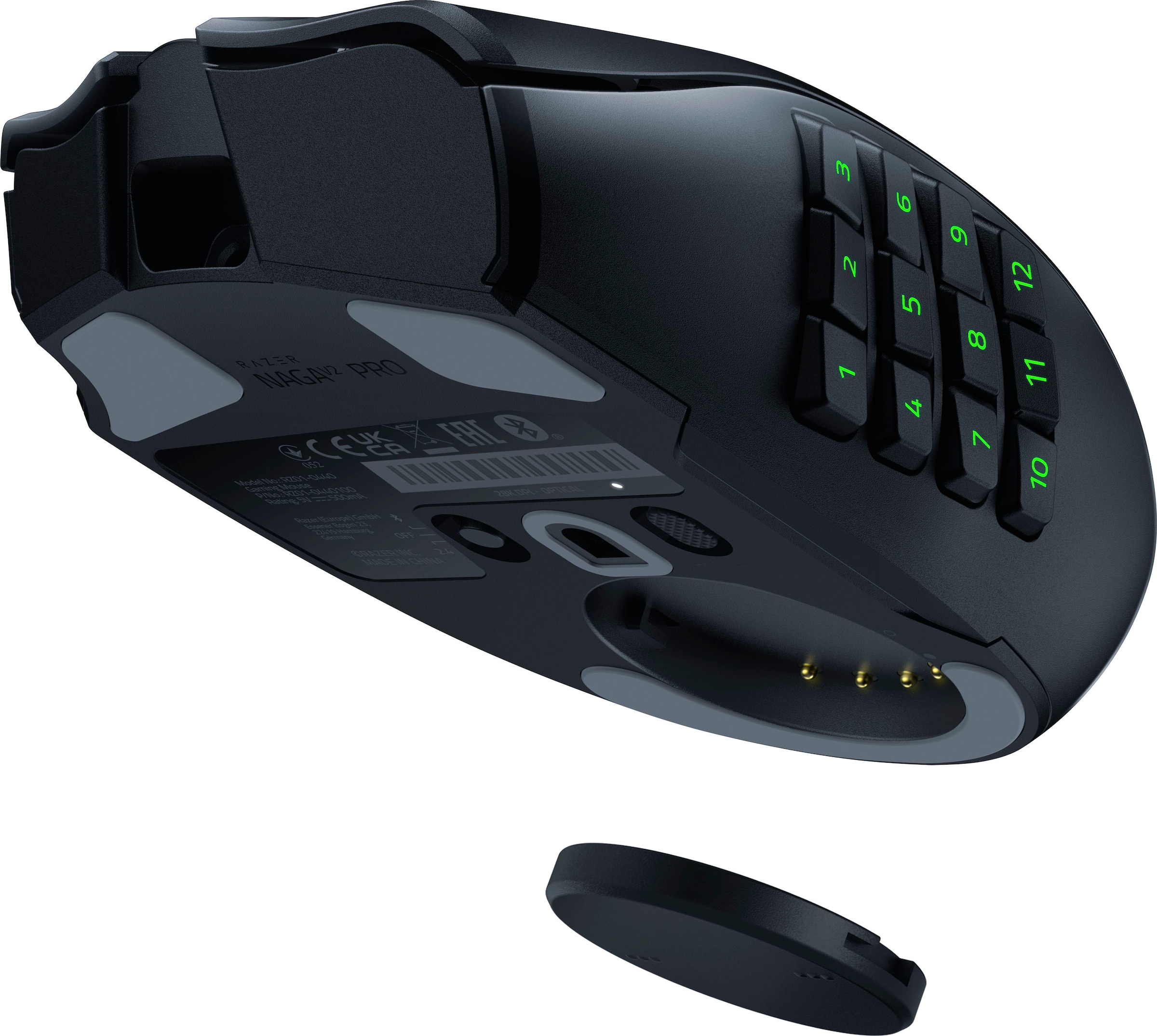 RAZER Gaming-Maus »Naga V2 Pro«, Bluetooth-RF Wireless-kabelgebunden