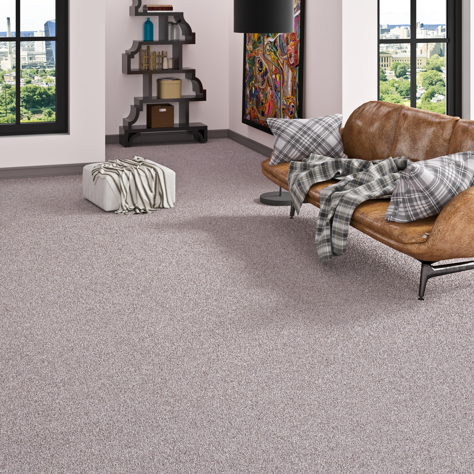 my home Teppichboden »Fortis, Schlinge, Made in Netherlands«, rechteckig, 5 mm Höhe, meliert, Breite 400 cm, strapazierfähig, Wohnzimmer