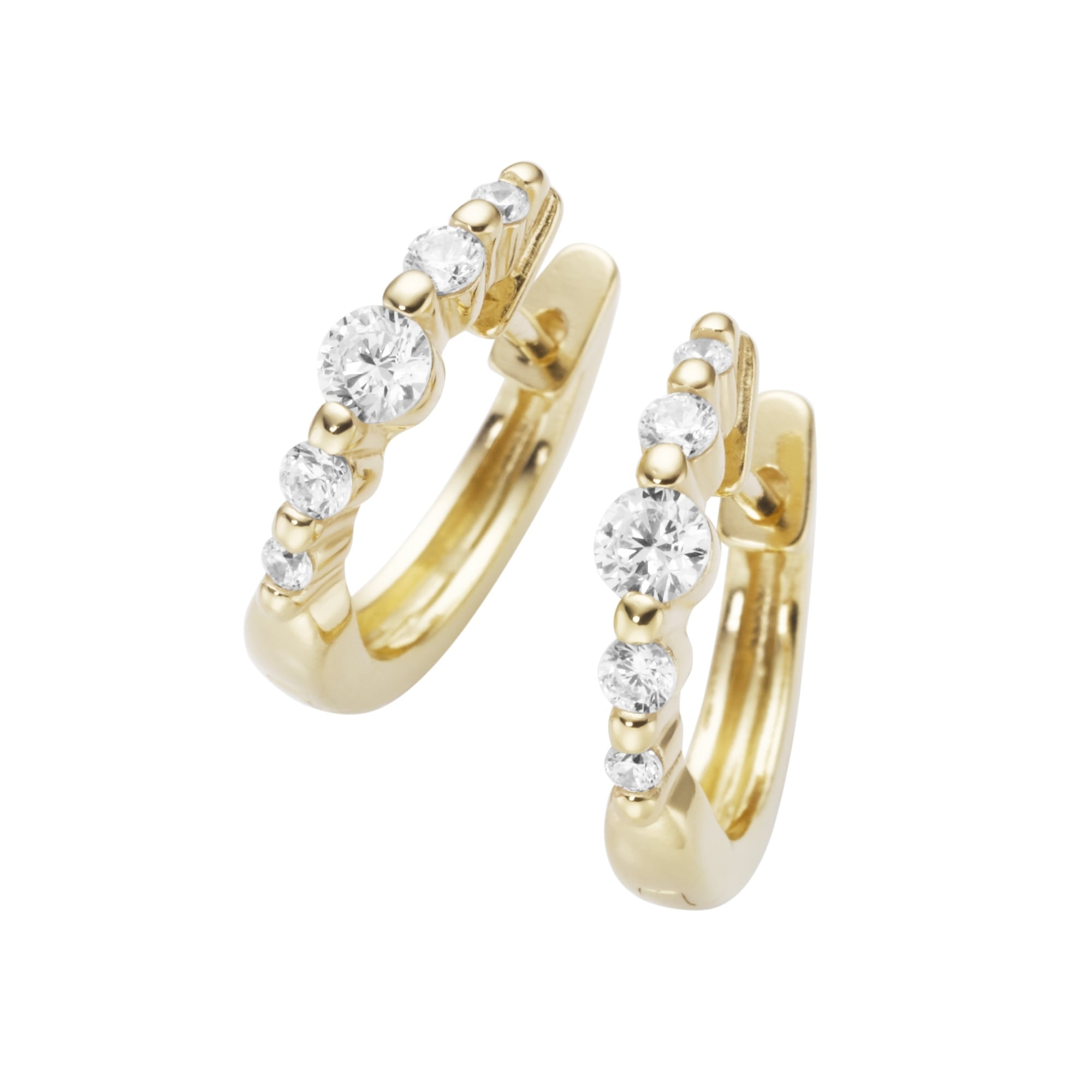 Smart Jewel Paar Creolen »Creolen Zirkonia Steine, Silber 925«