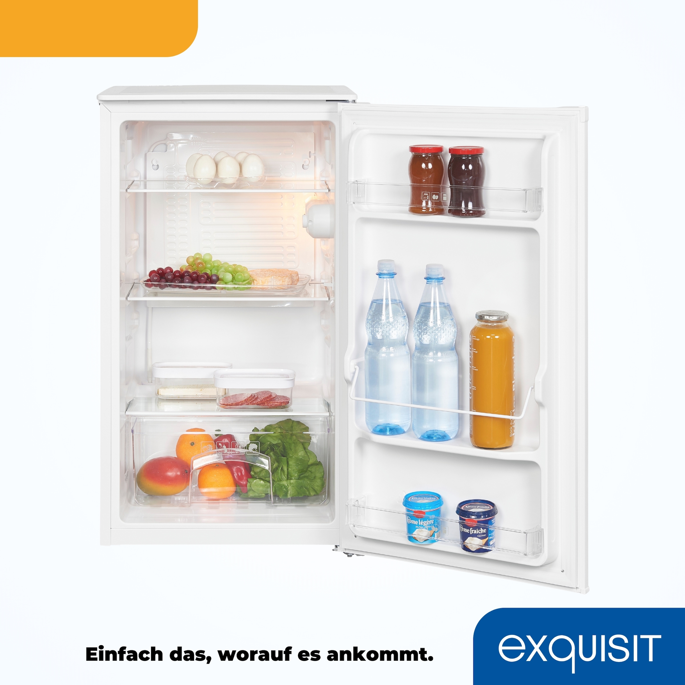 exquisit Vollraumkühlschrank »KS116-V-041E weiss«, 88 L Volumen