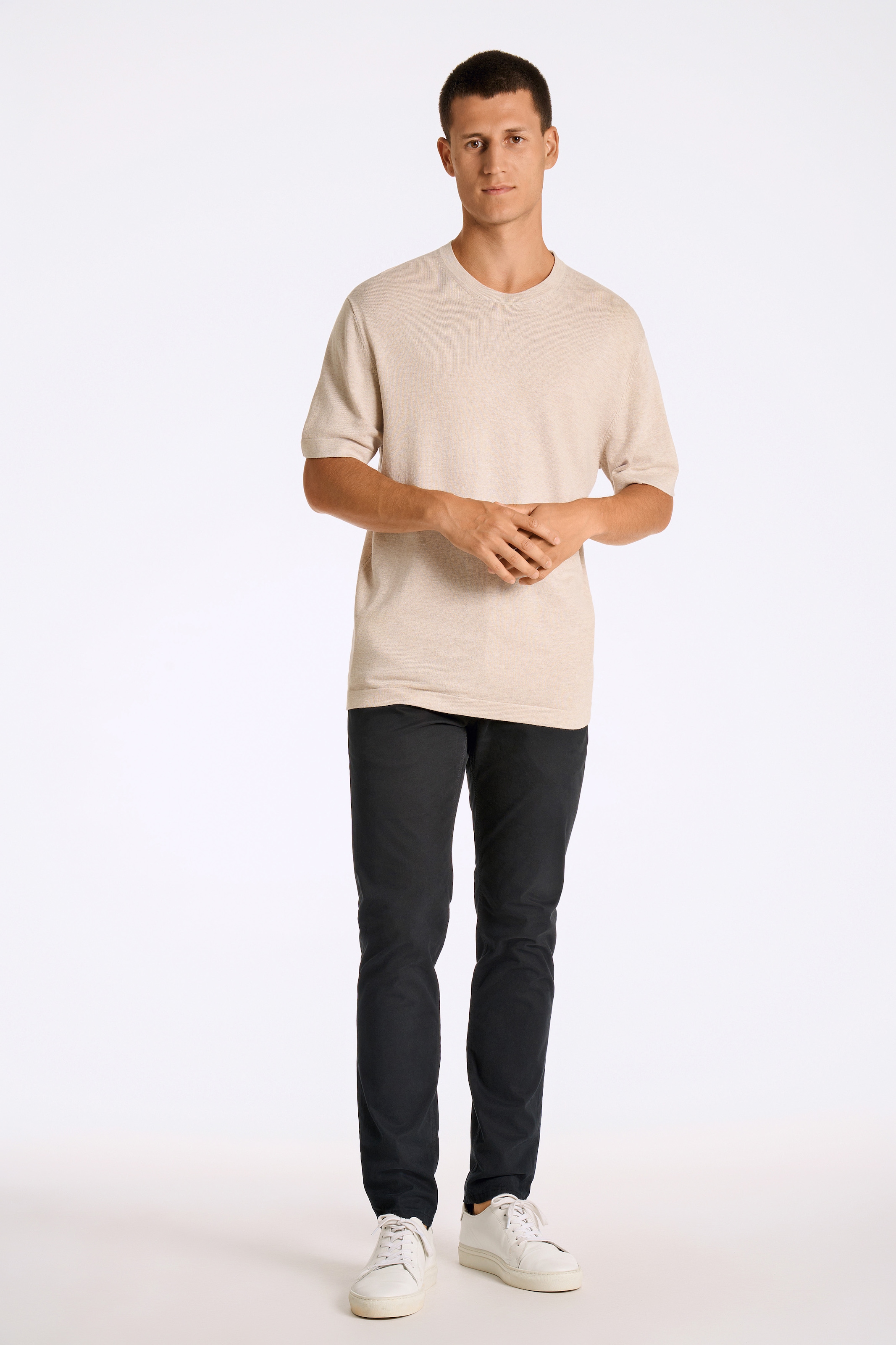 LINDBERGH Strickpullover, Halbarm, feiner Viskosemix