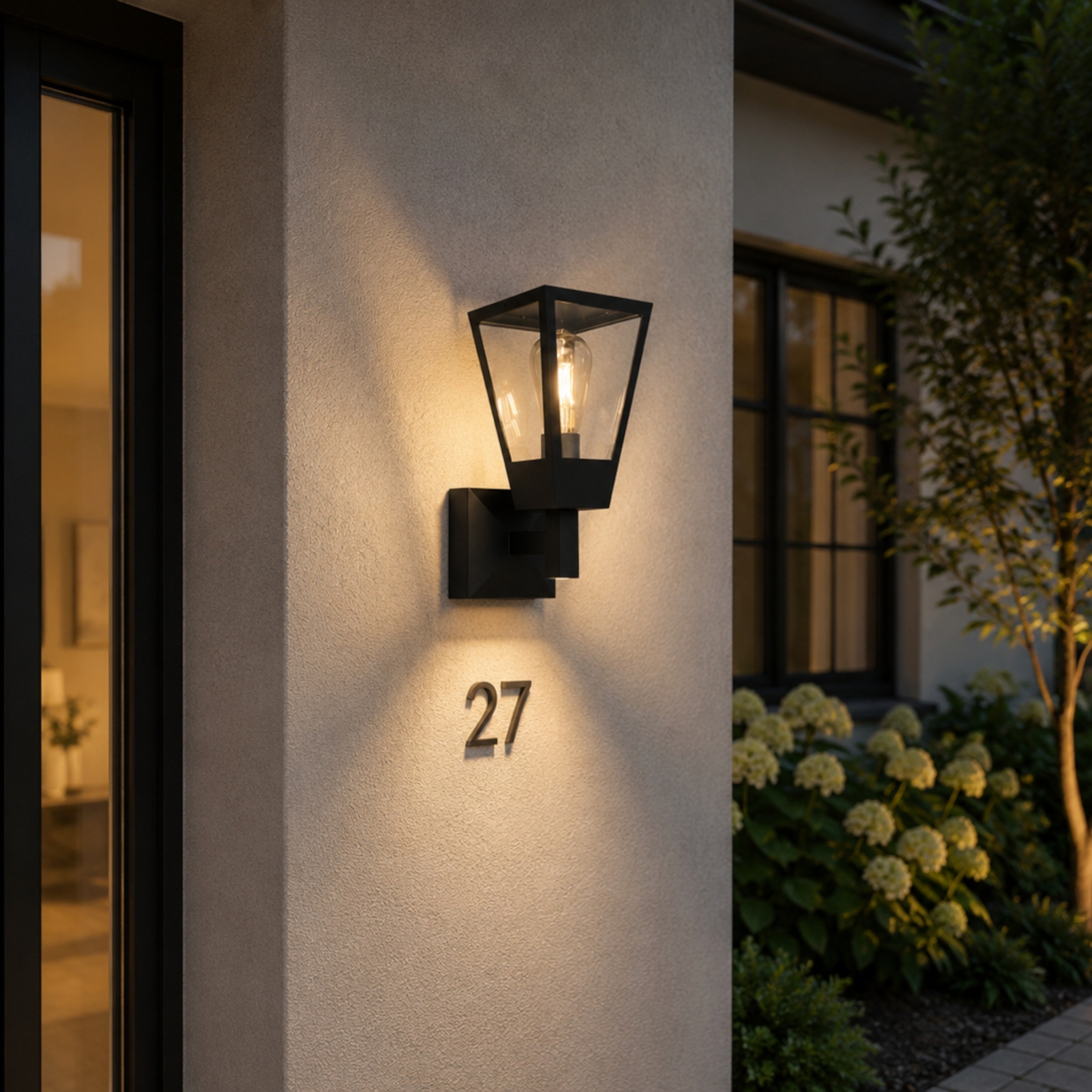 Brilliant Wandleuchte »Westcliff« E27 1 Stk. Außenwandleuchte 14 x 20 x 32 cm, E27, Aluminium Glas, anthrazit